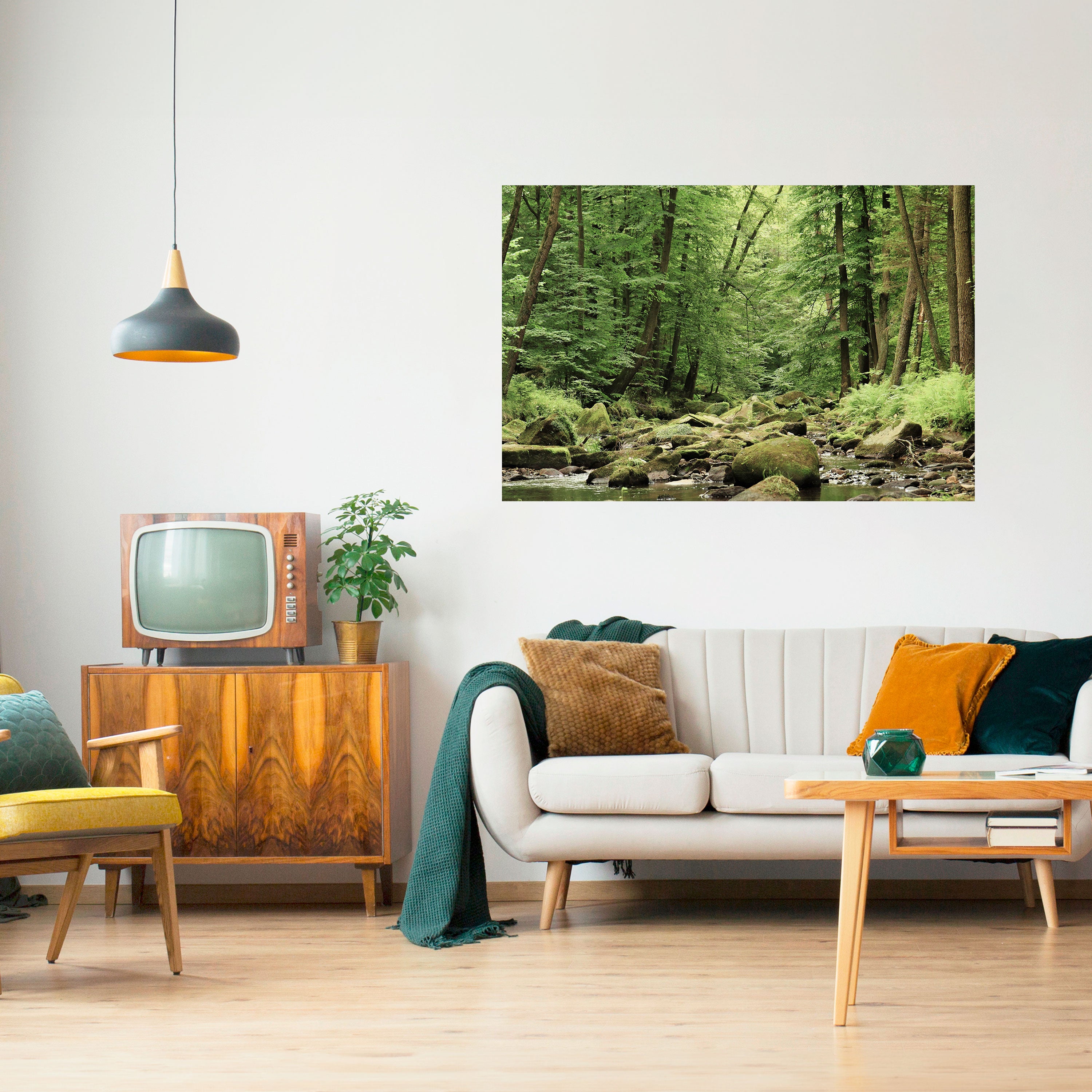 TRANQUIL STONES AND STREAMS Naklejka/Plakat poziomy