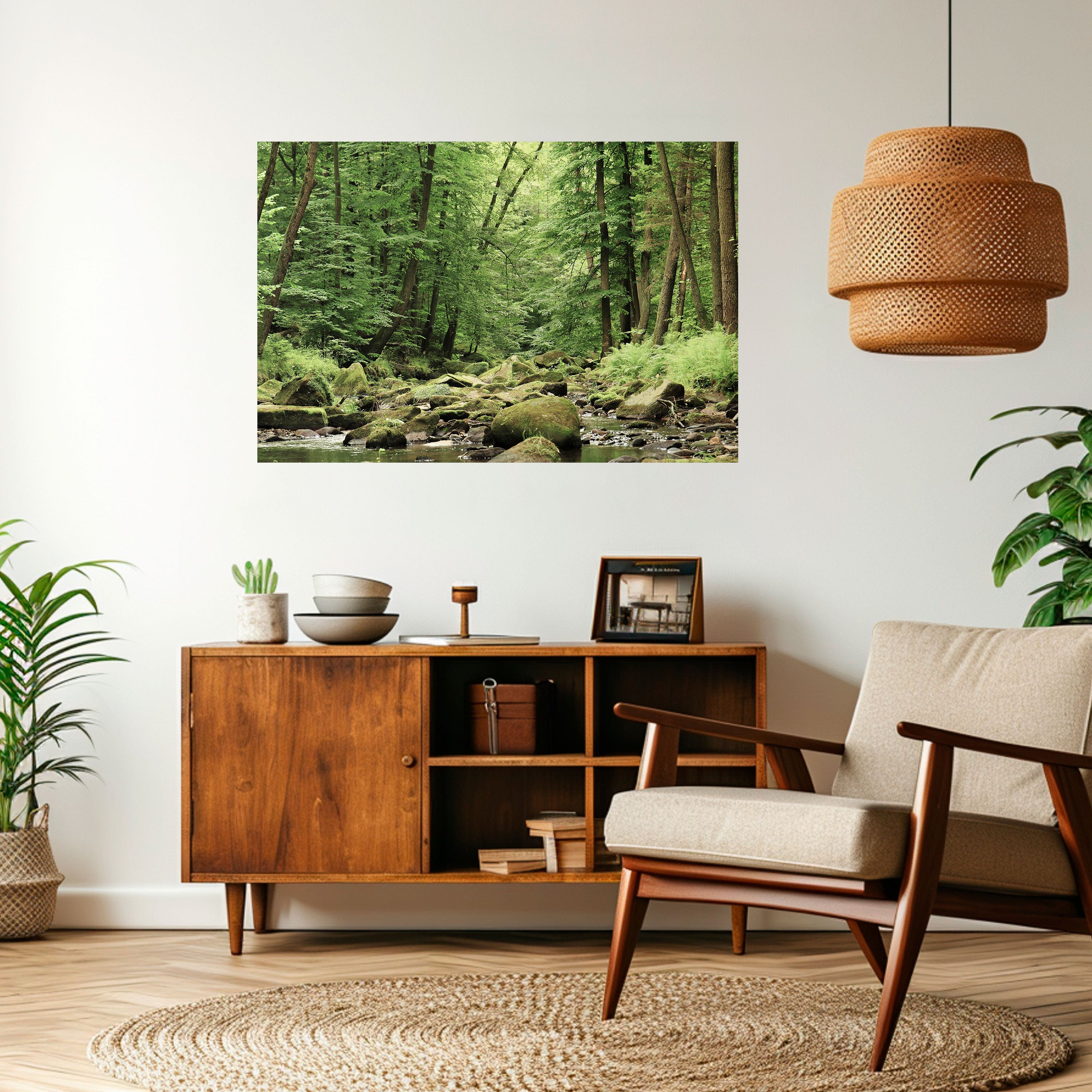 TRANQUIL STONES AND STREAMS Naklejka/Plakat poziomy