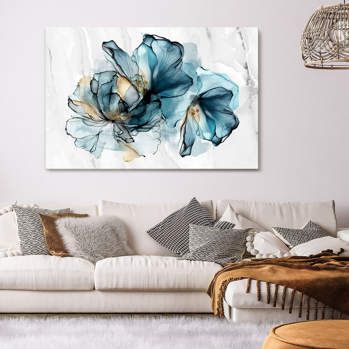 ELEGANT AQUARELLE Poziomy obraz na płótnie