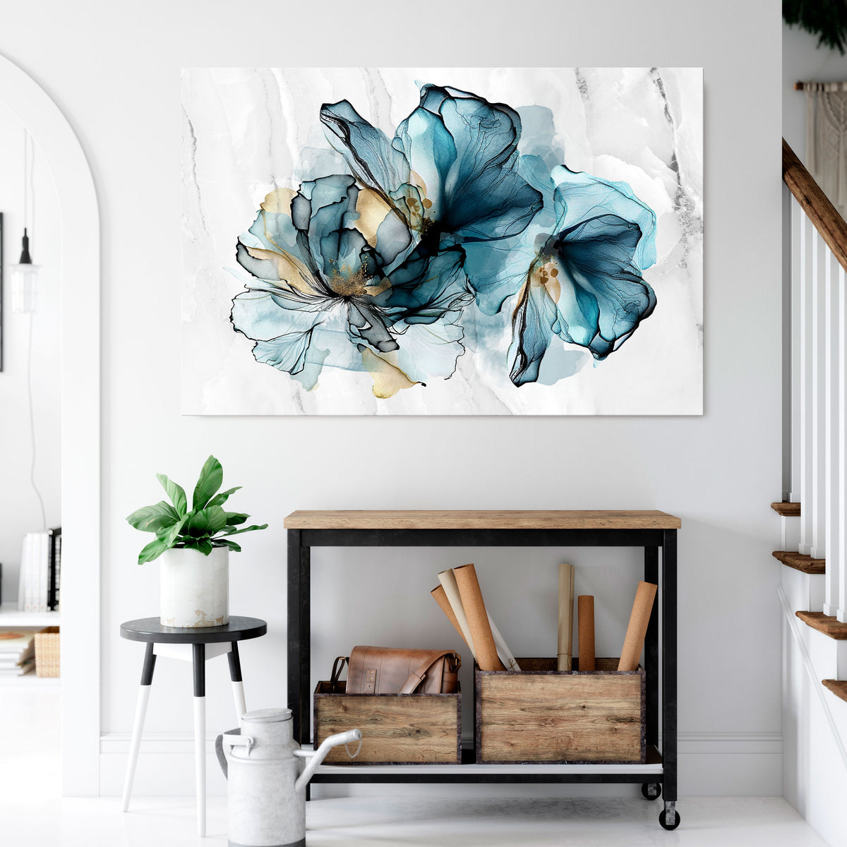 ELEGANT AQUARELLE Poziomy obraz na płótnie