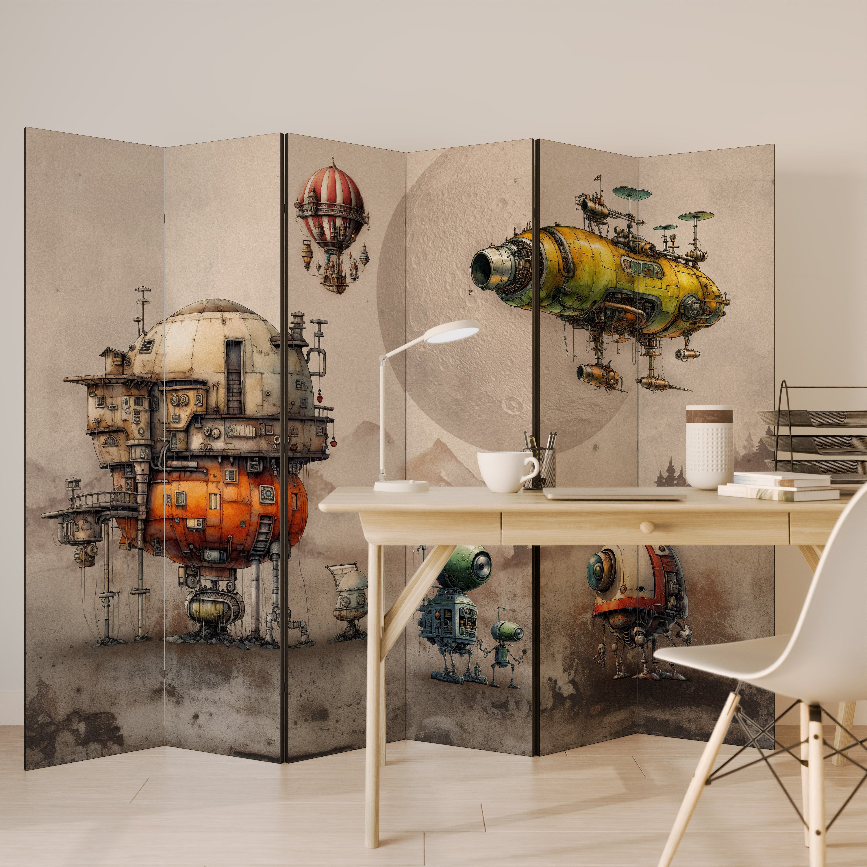 MACHINARIUM MACHINES Dekoracyjny parawan 6-skrzydłowy