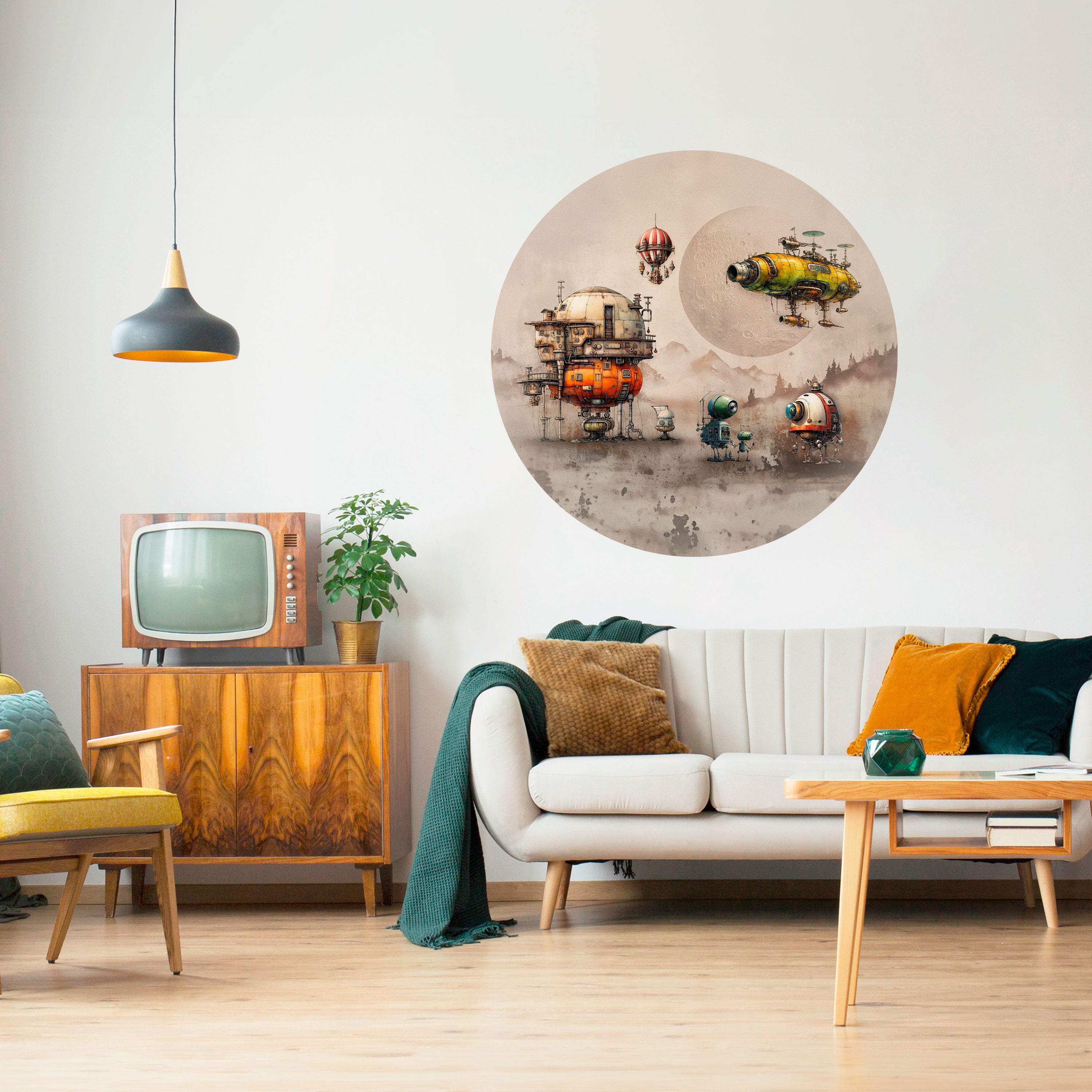 MACHINARIUM MACHINES Naklejka okrągła