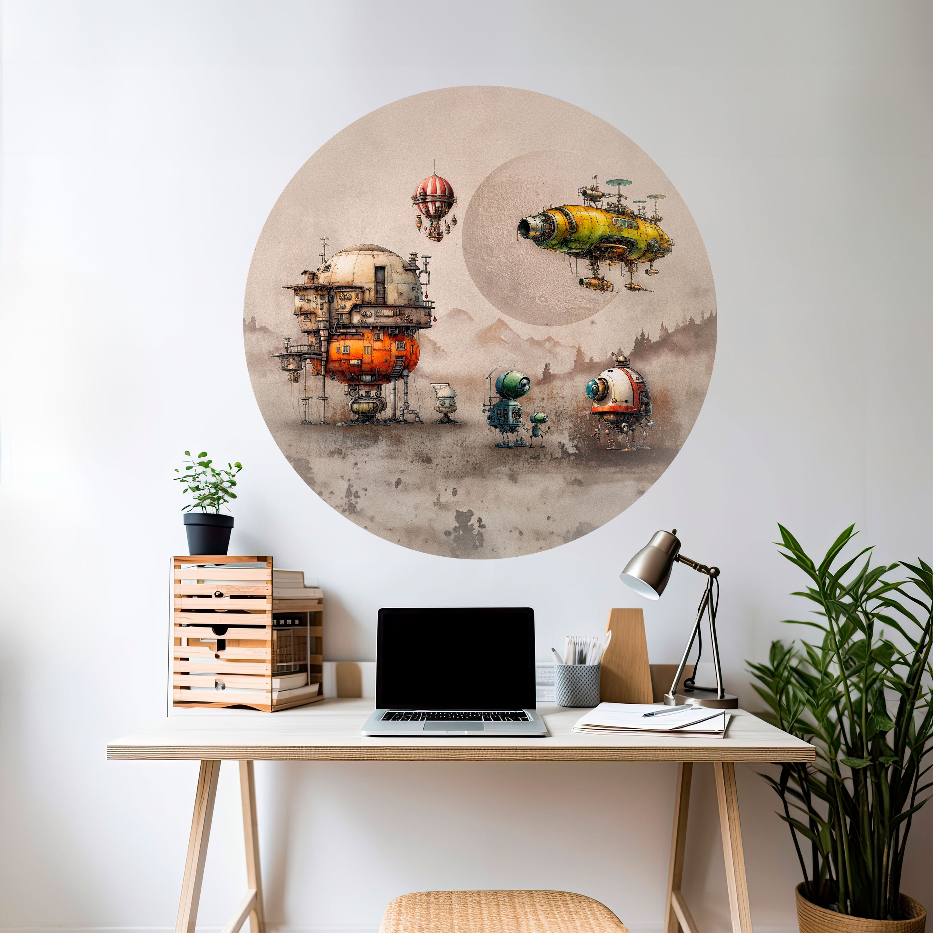 MACHINARIUM MACHINES Naklejka okrągła