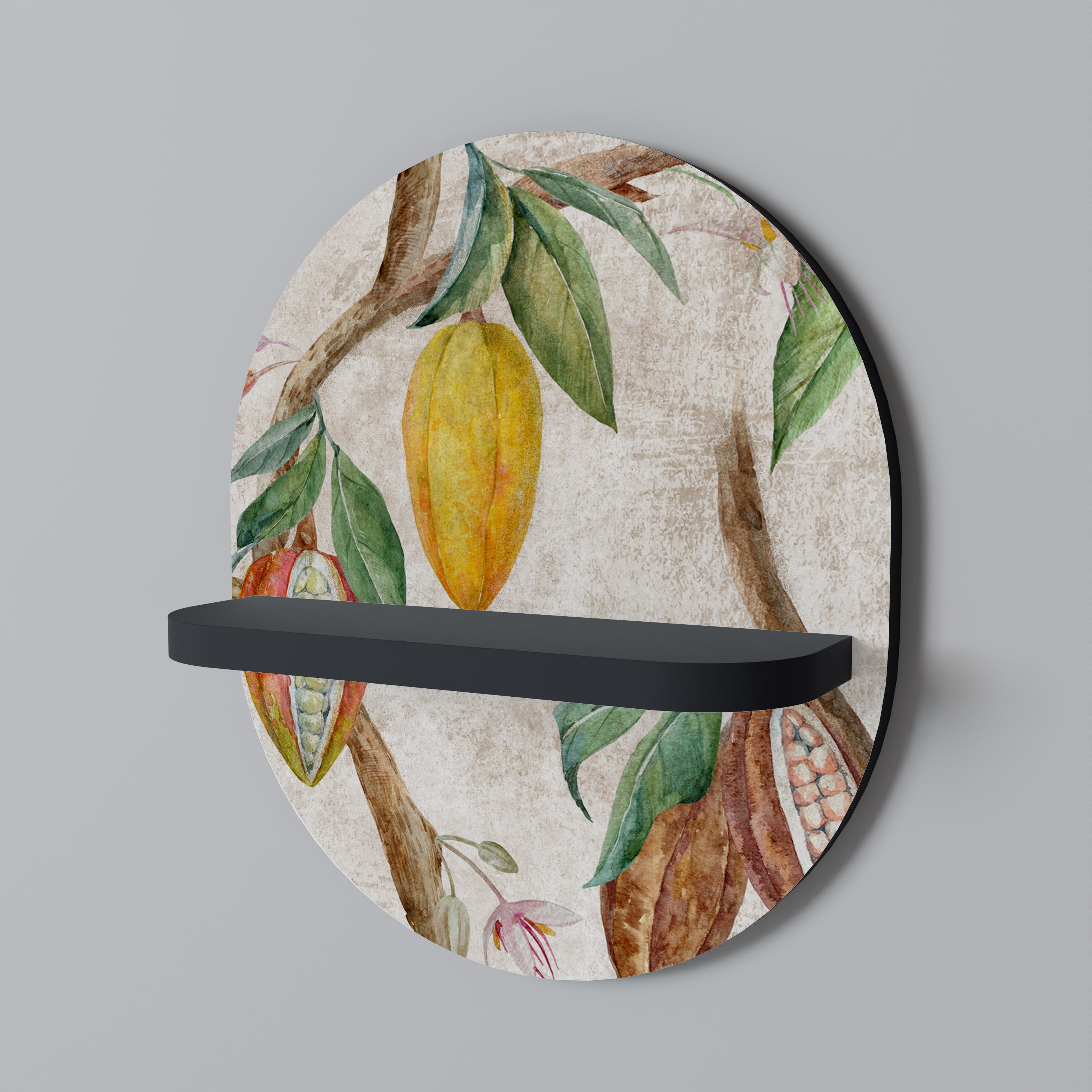 COCOA FRUITS Półka owalna Czarna