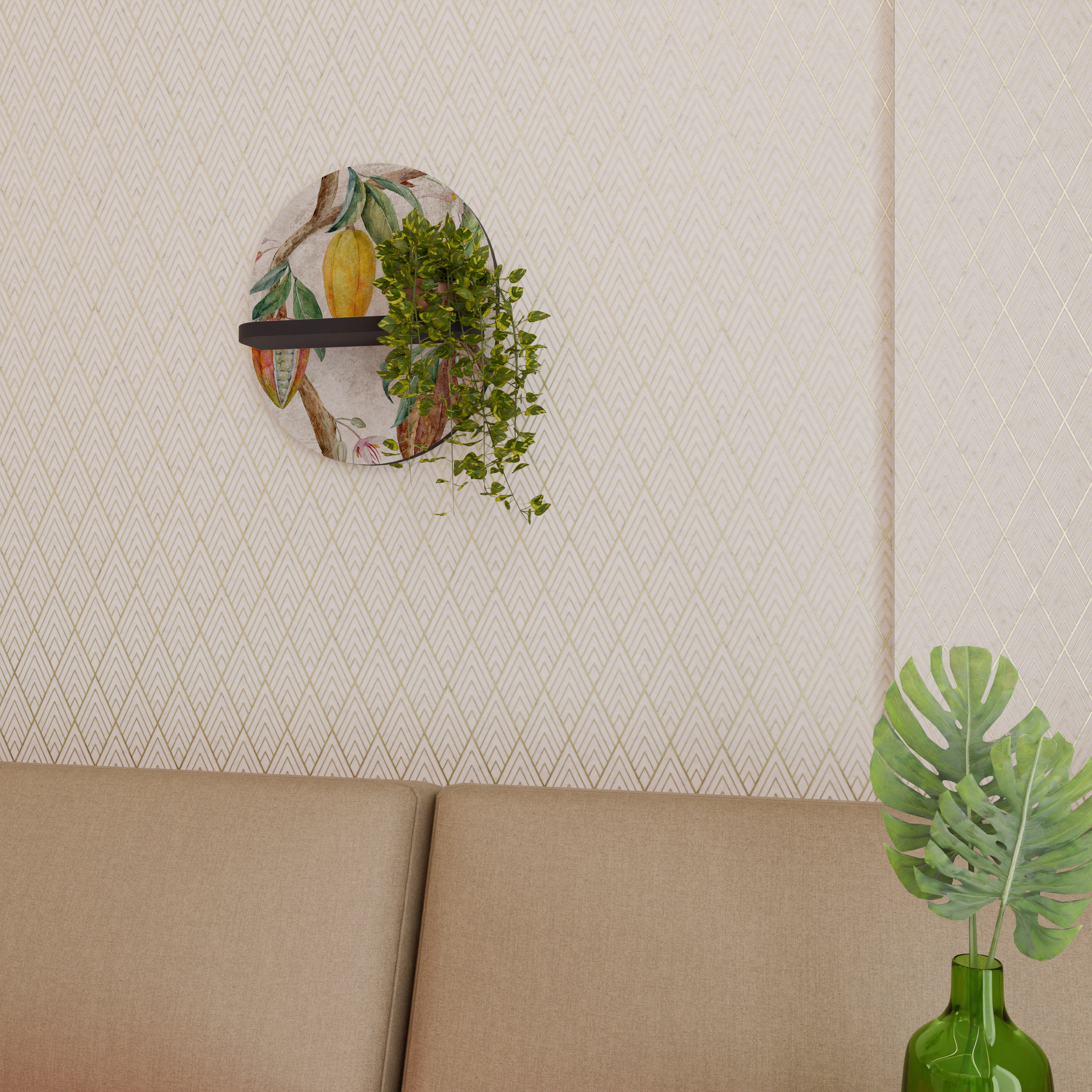 COCOA FRUITS Półka owalna Czarna