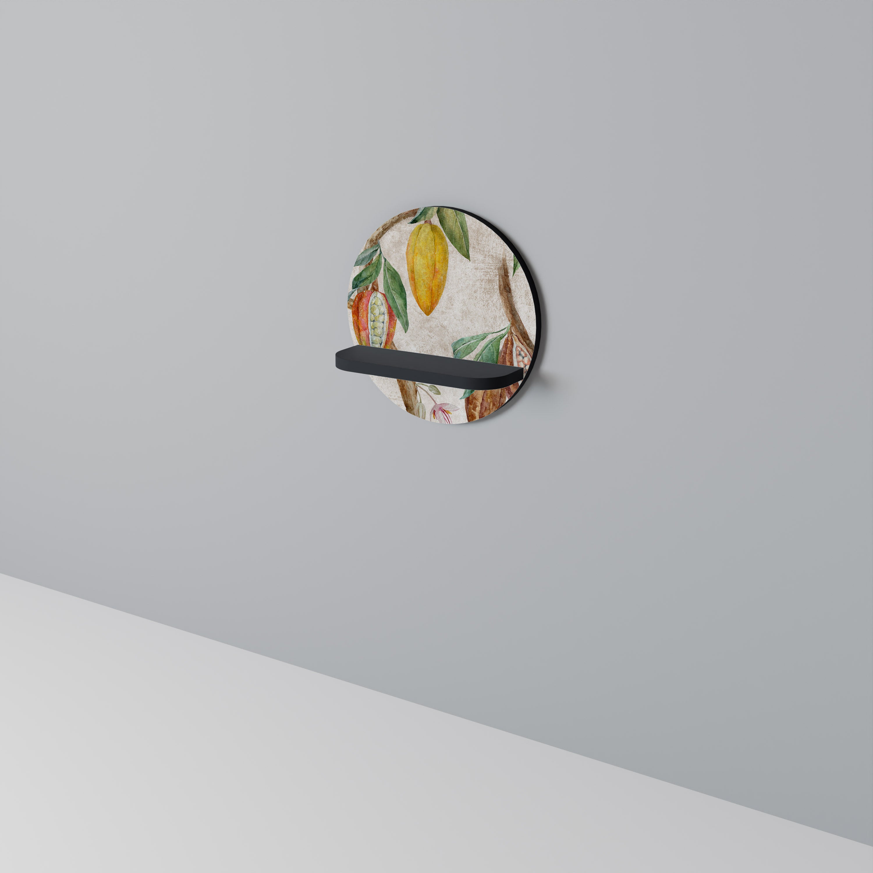 COCOA FRUITS Półka okrągła Czarna