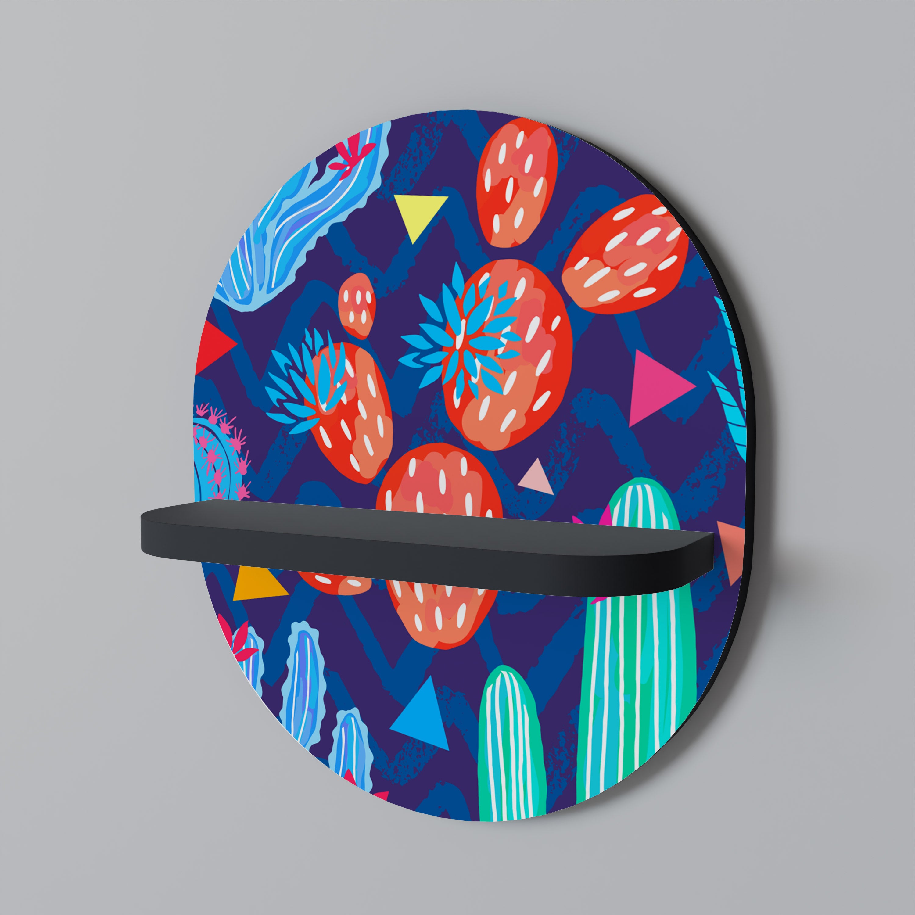 CACTUS VIBES Półka owalna Czarna