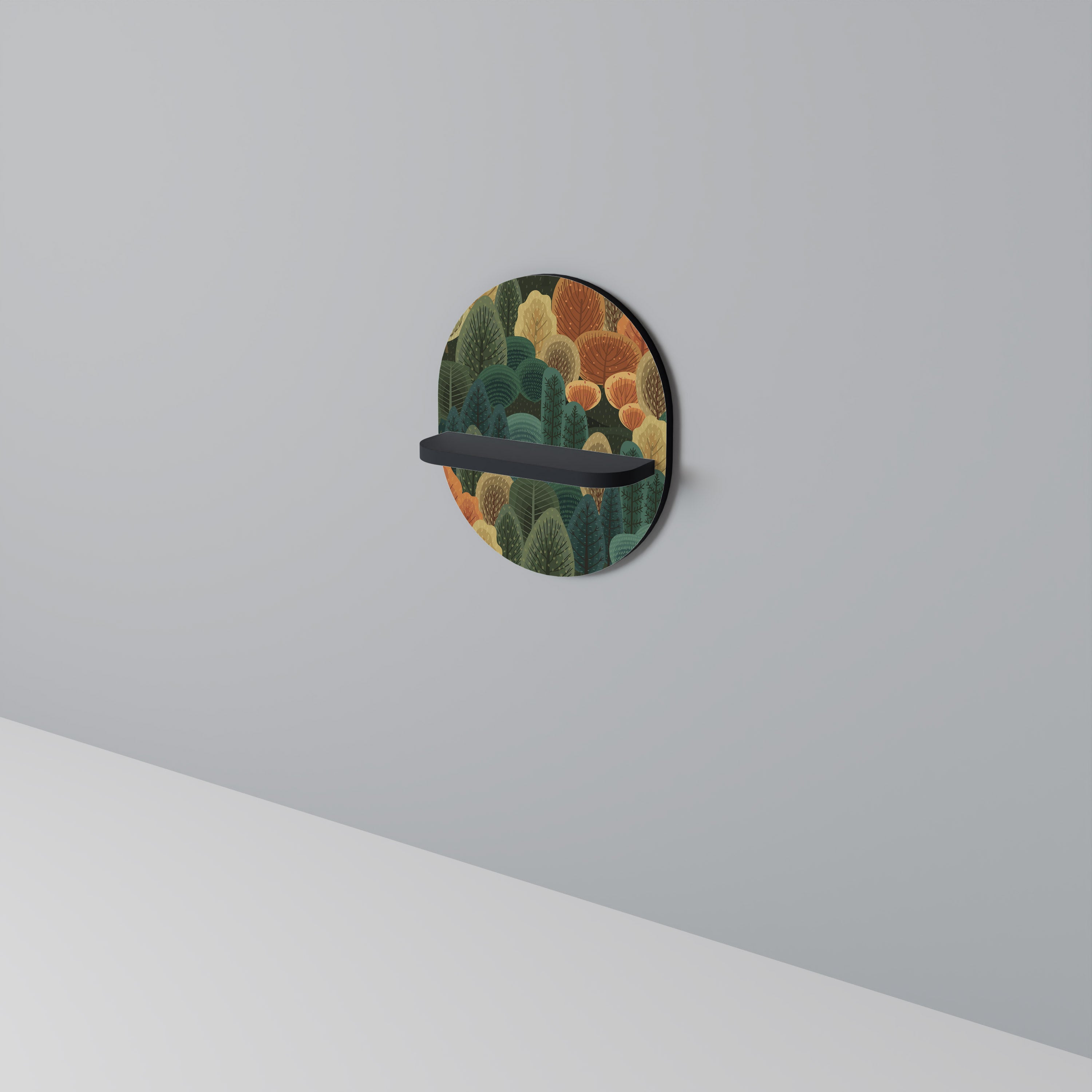 AUTUMN KALEIDOSCOPE Półka owalna Czarna