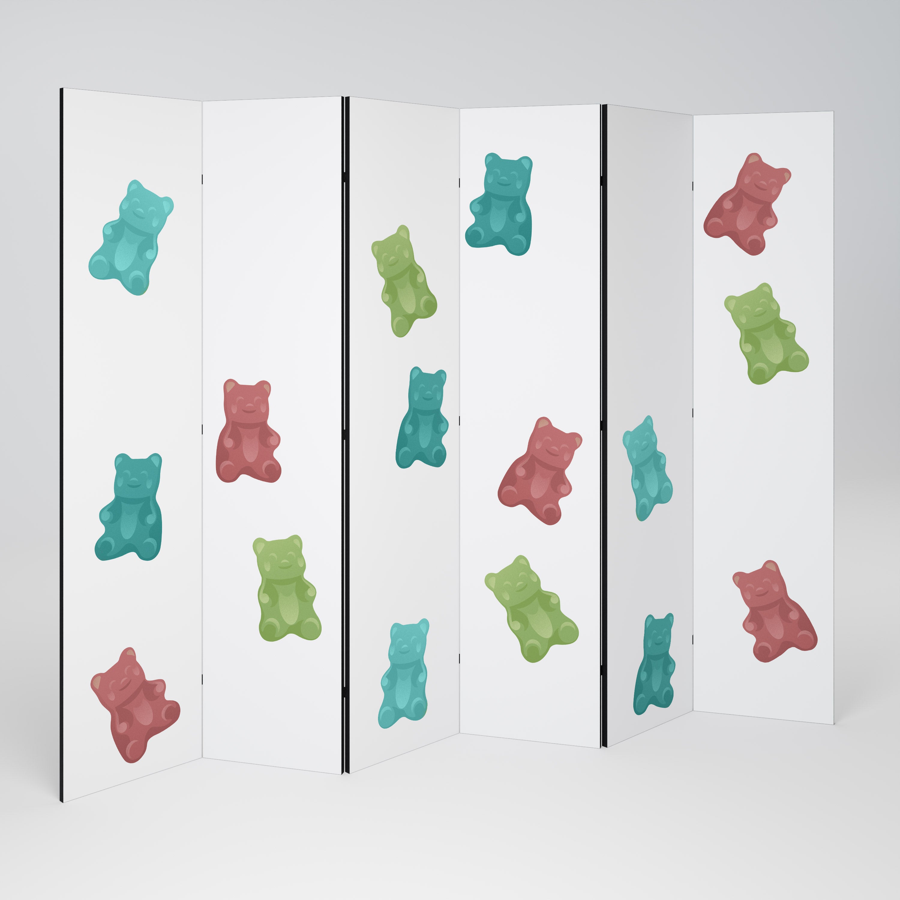 GUMMY BEARS Dekoracyjny parawan 6-skrzydłowy