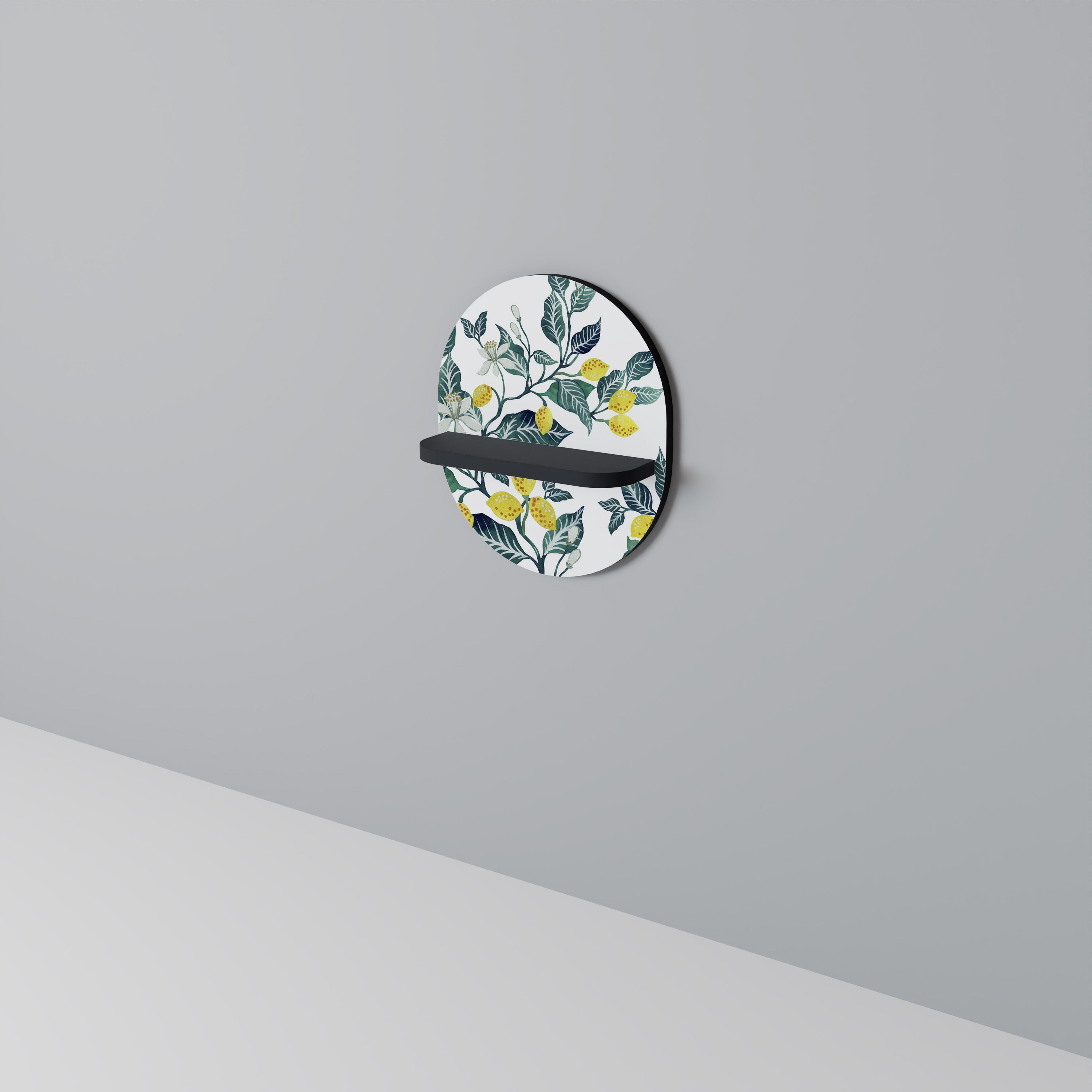 LEMON TREE Półka owalna Czarna