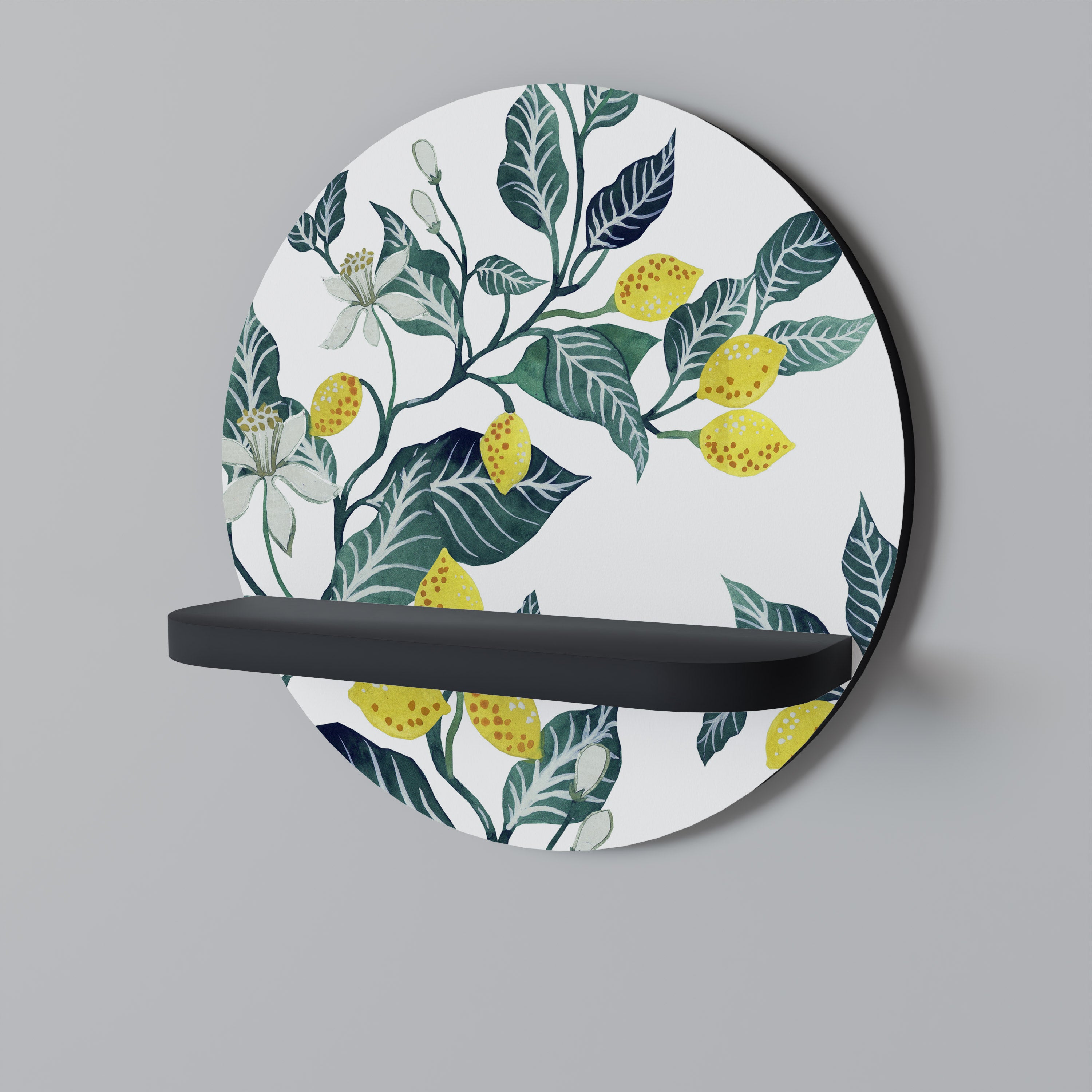 LEMON TREE Półka okrągła Czarna