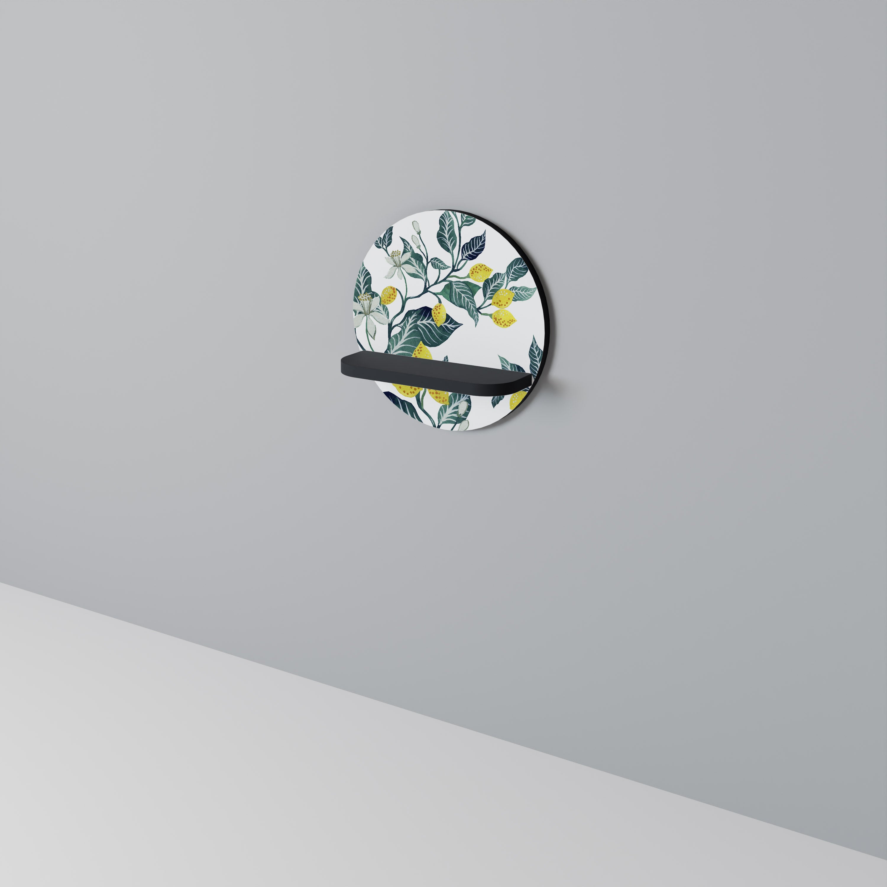 LEMON TREE Półka okrągła Czarna