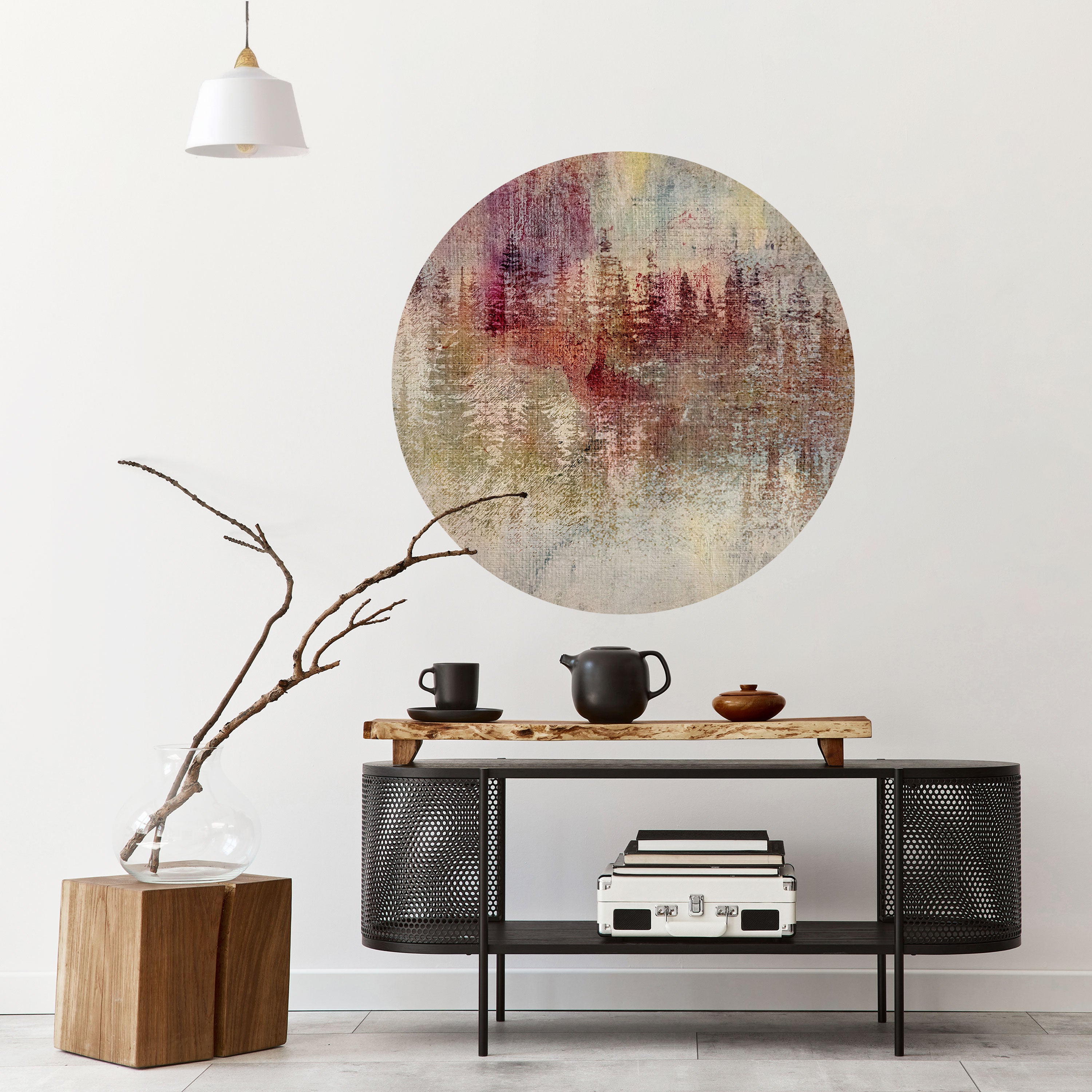 VEILED SUMMIT Naklejka okrągła