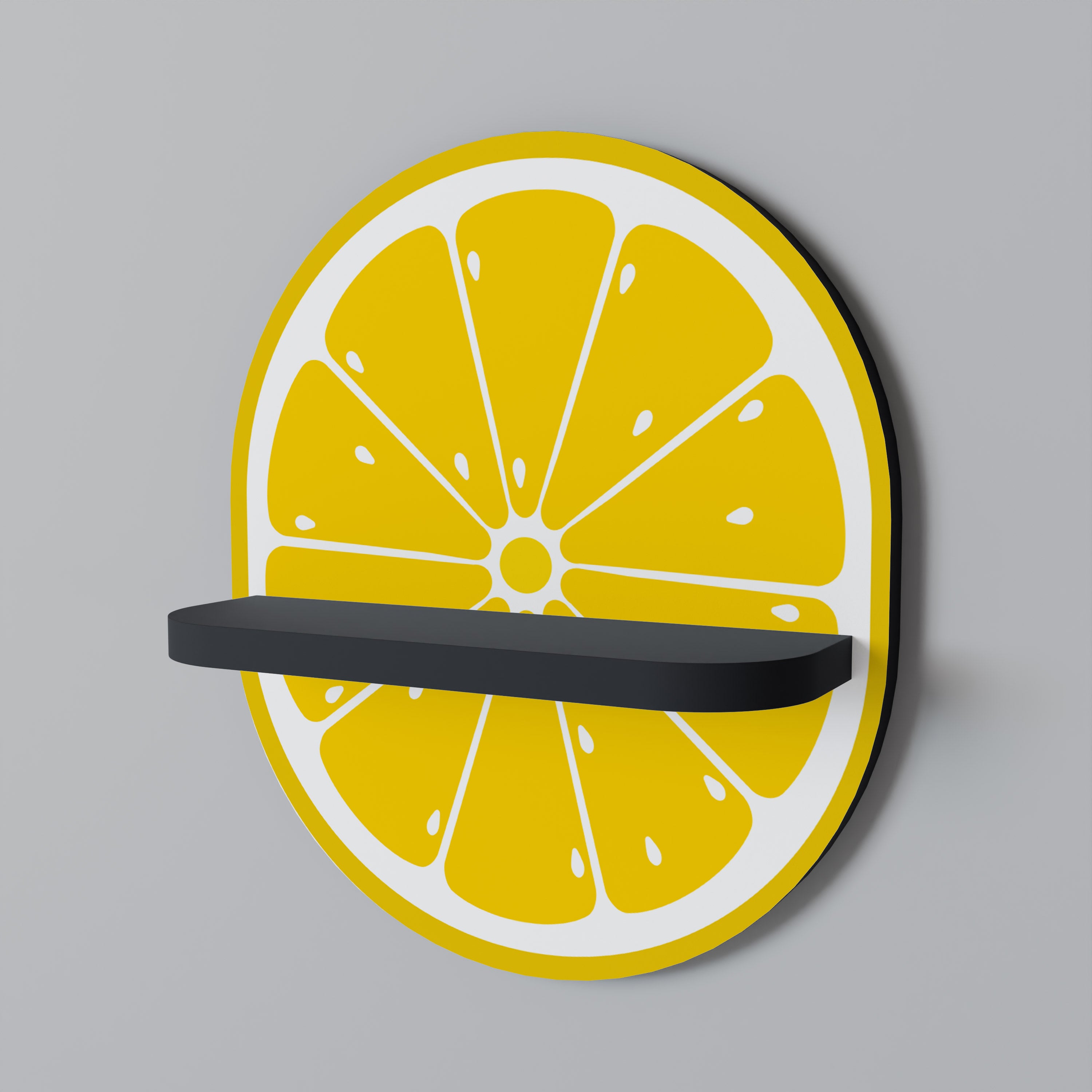 STRENGTHENING LEMON Półka owalna Czarna