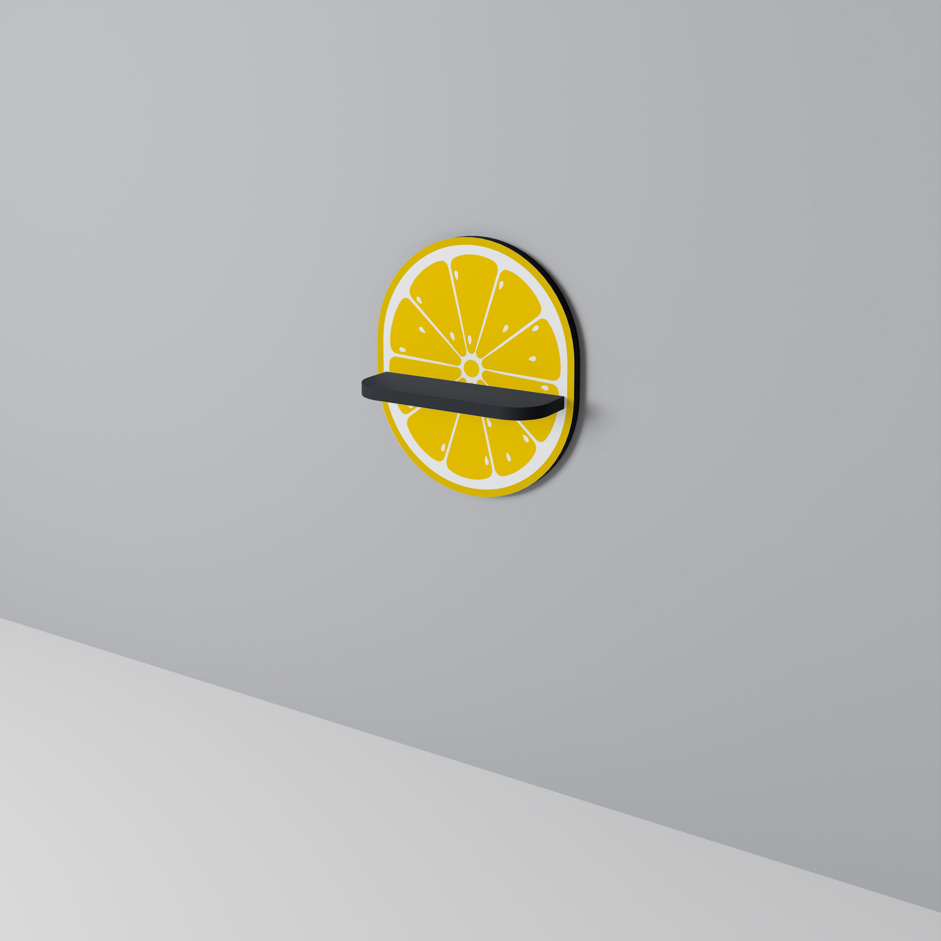 STRENGTHENING LEMON Półka owalna Czarna
