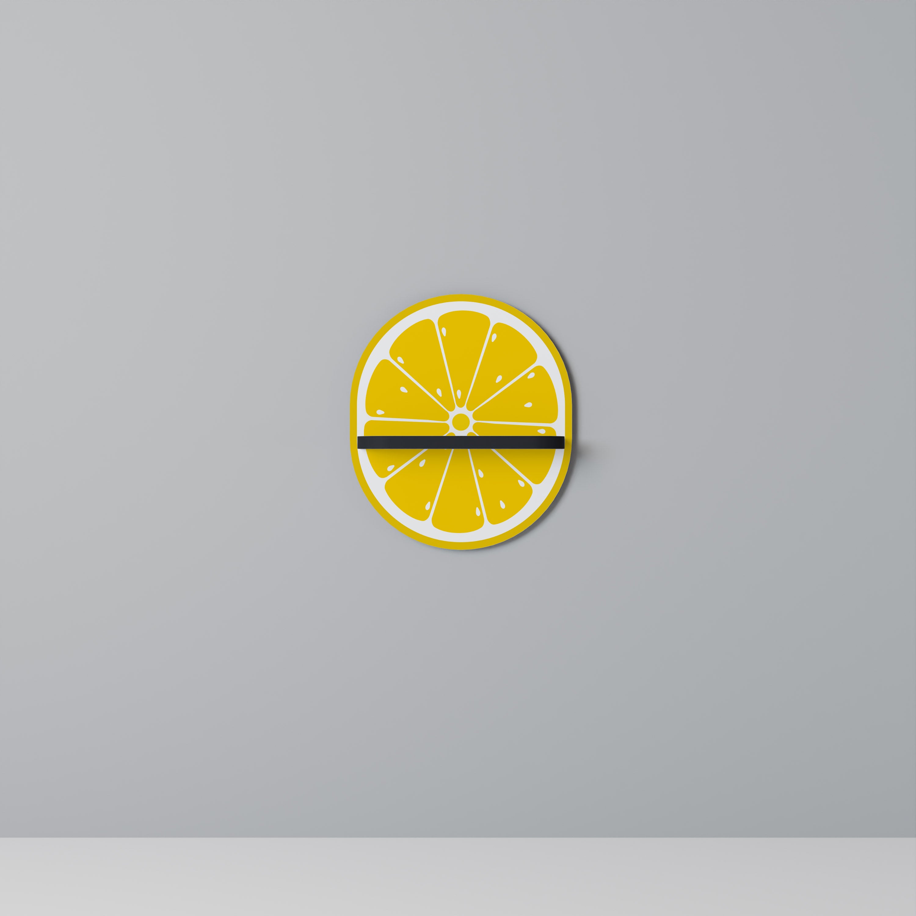STRENGTHENING LEMON Półka owalna Czarna