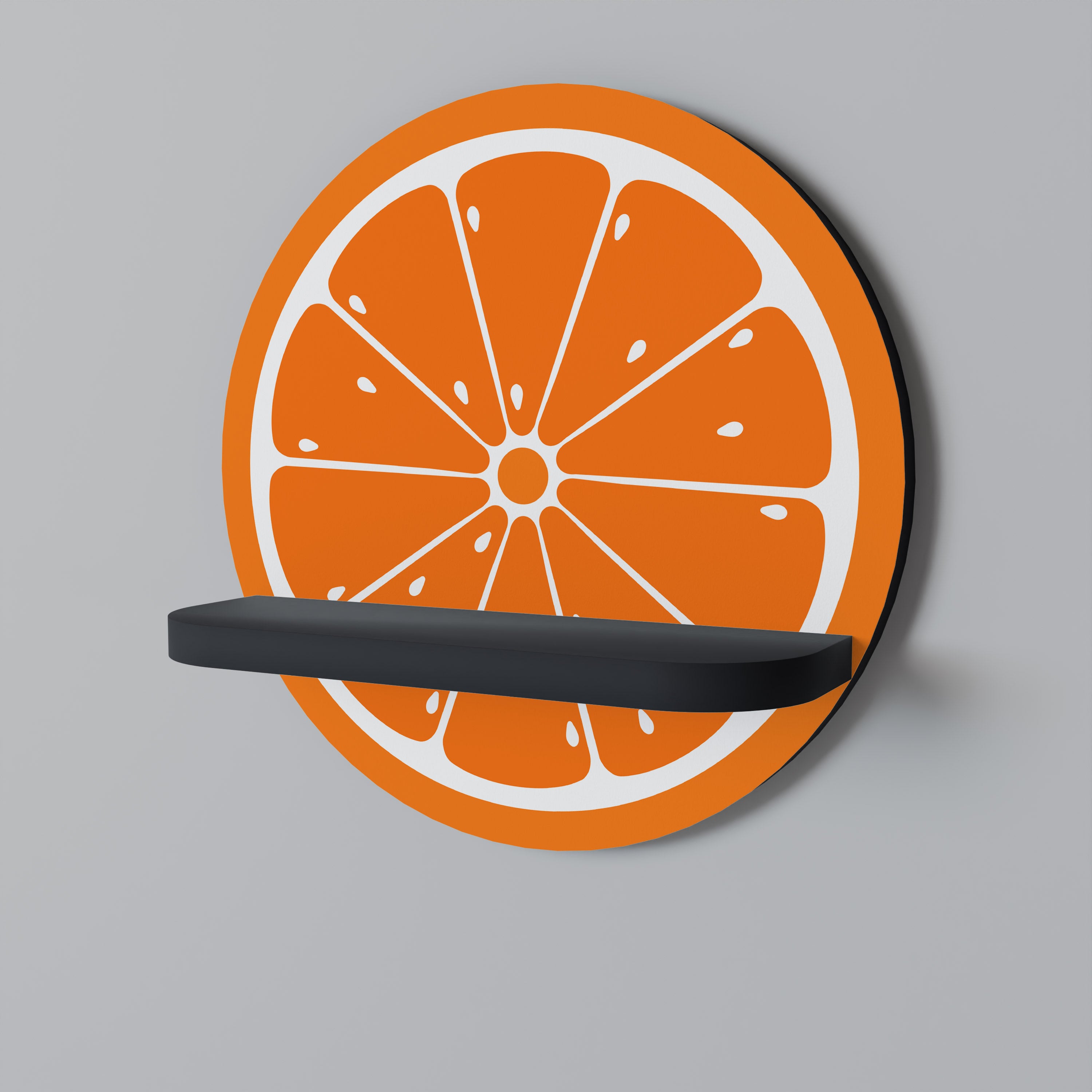 JUICY ORANGE Półka okrągła Czarna