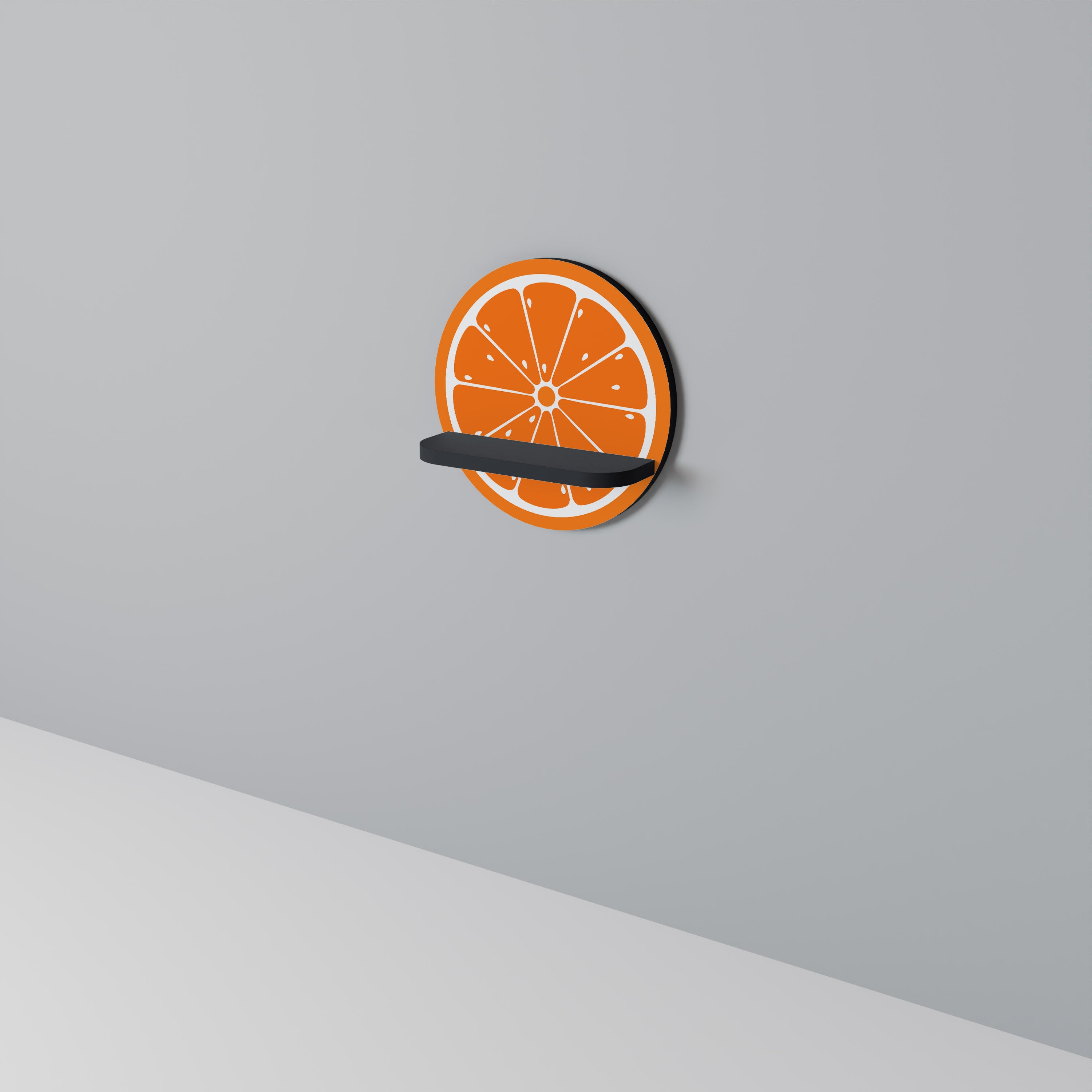 JUICY ORANGE Półka okrągła Czarna