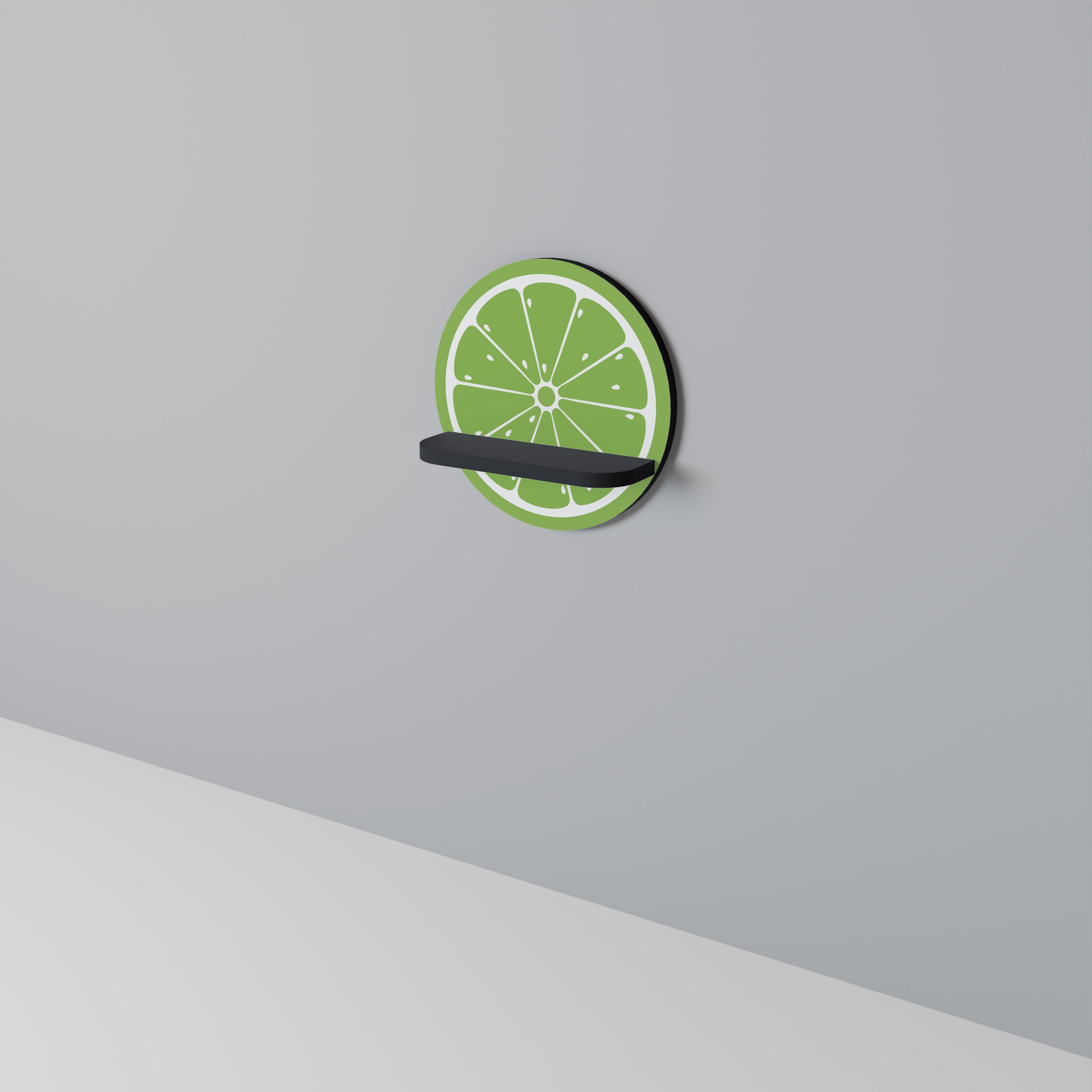 REFRESHING LIME Półka okrągła Czarna