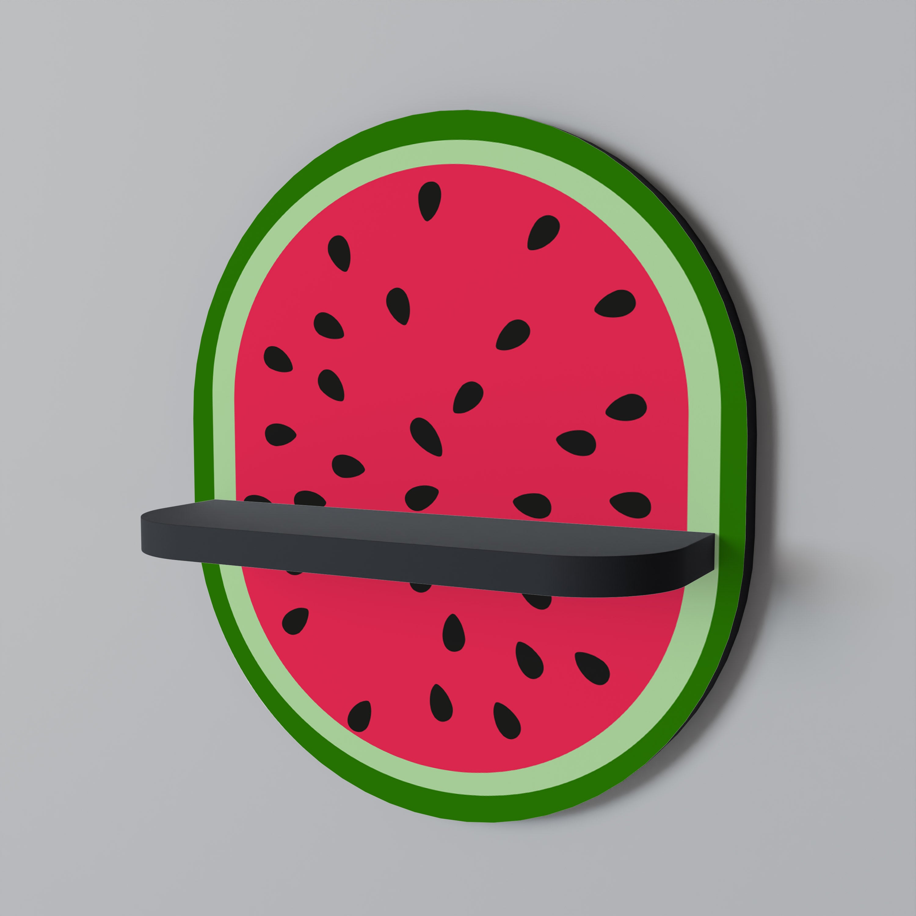 MATURE WATERMELON Półka owalna Czarna