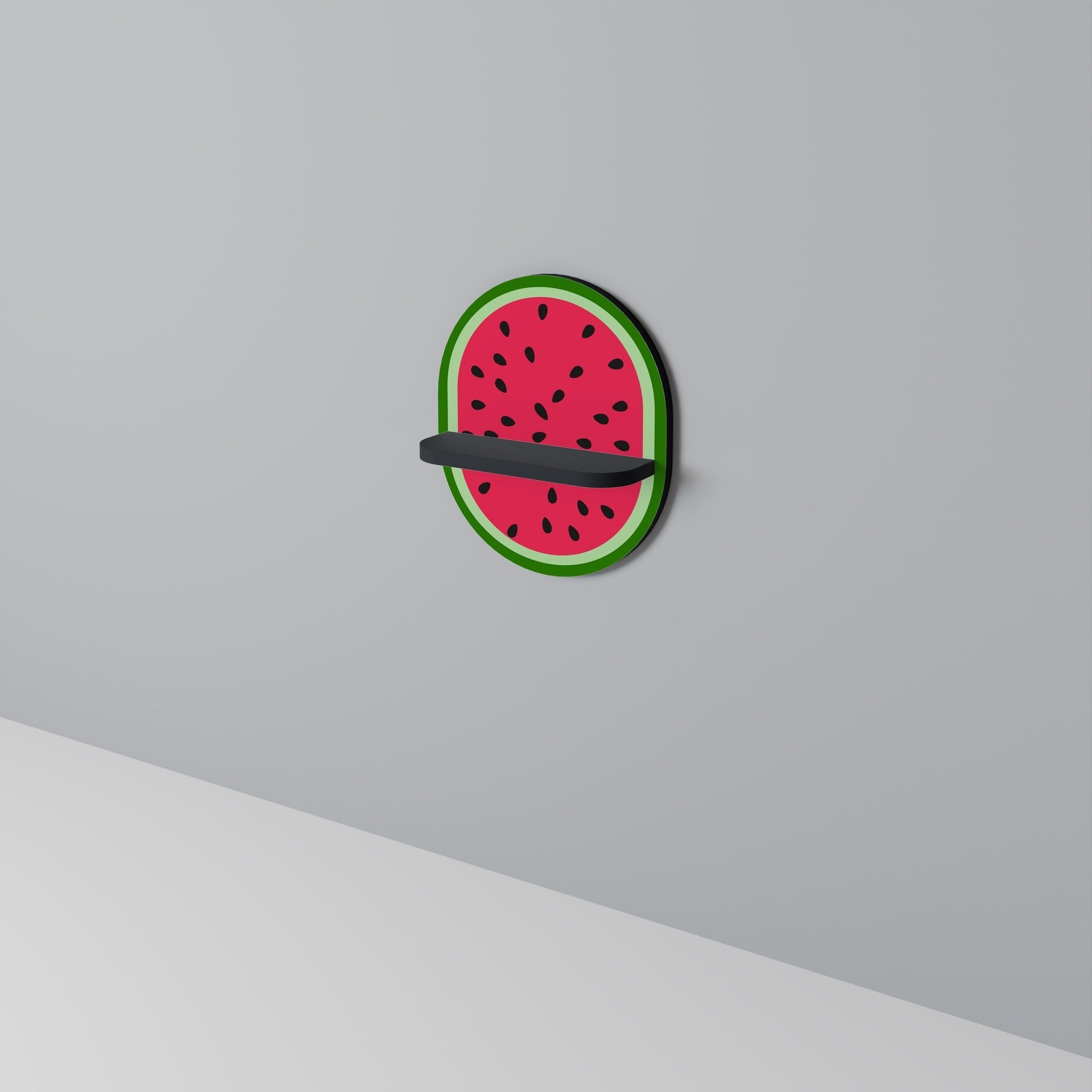 MATURE WATERMELON Półka owalna Czarna