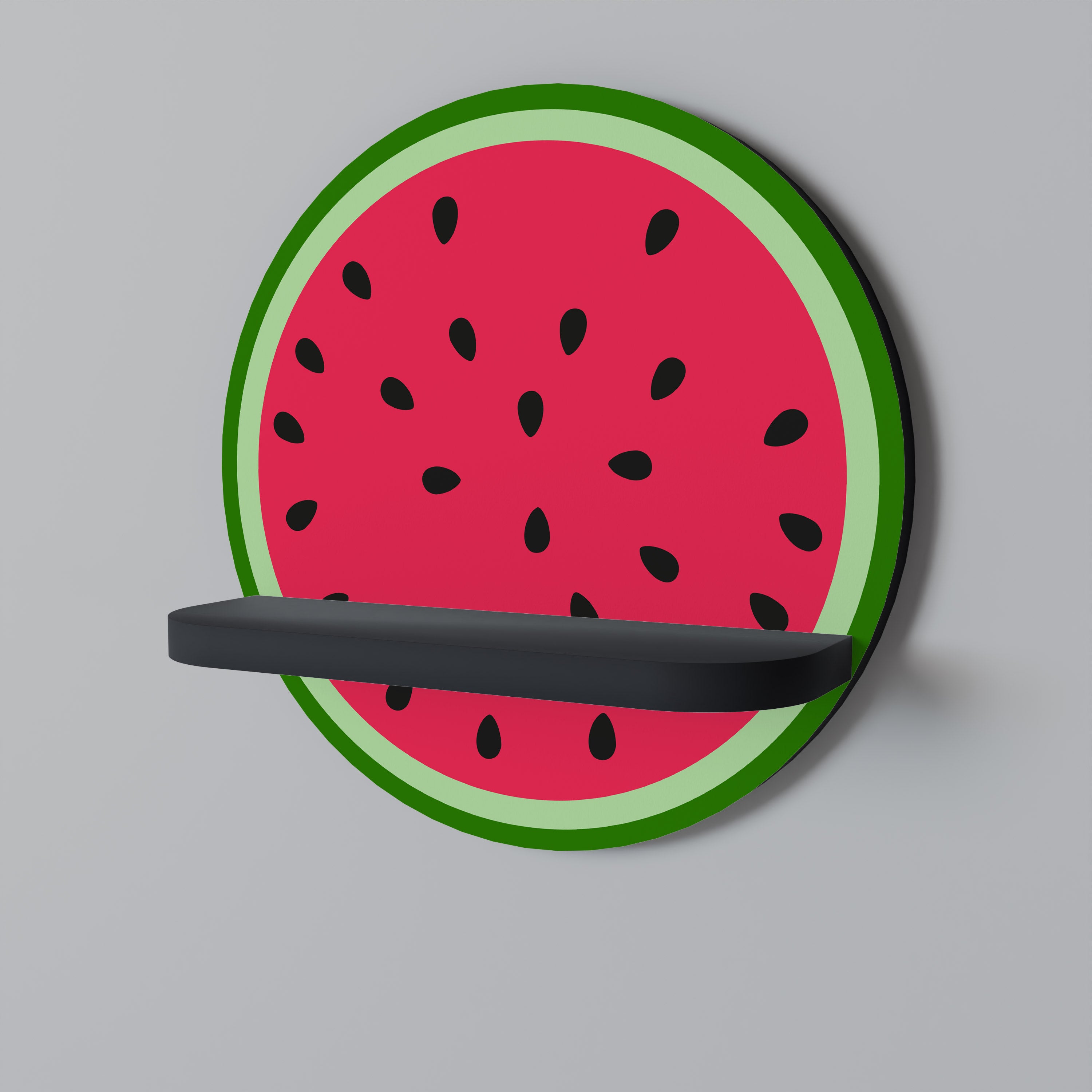 MATURE WATERMELON Półka okrągła Czarna