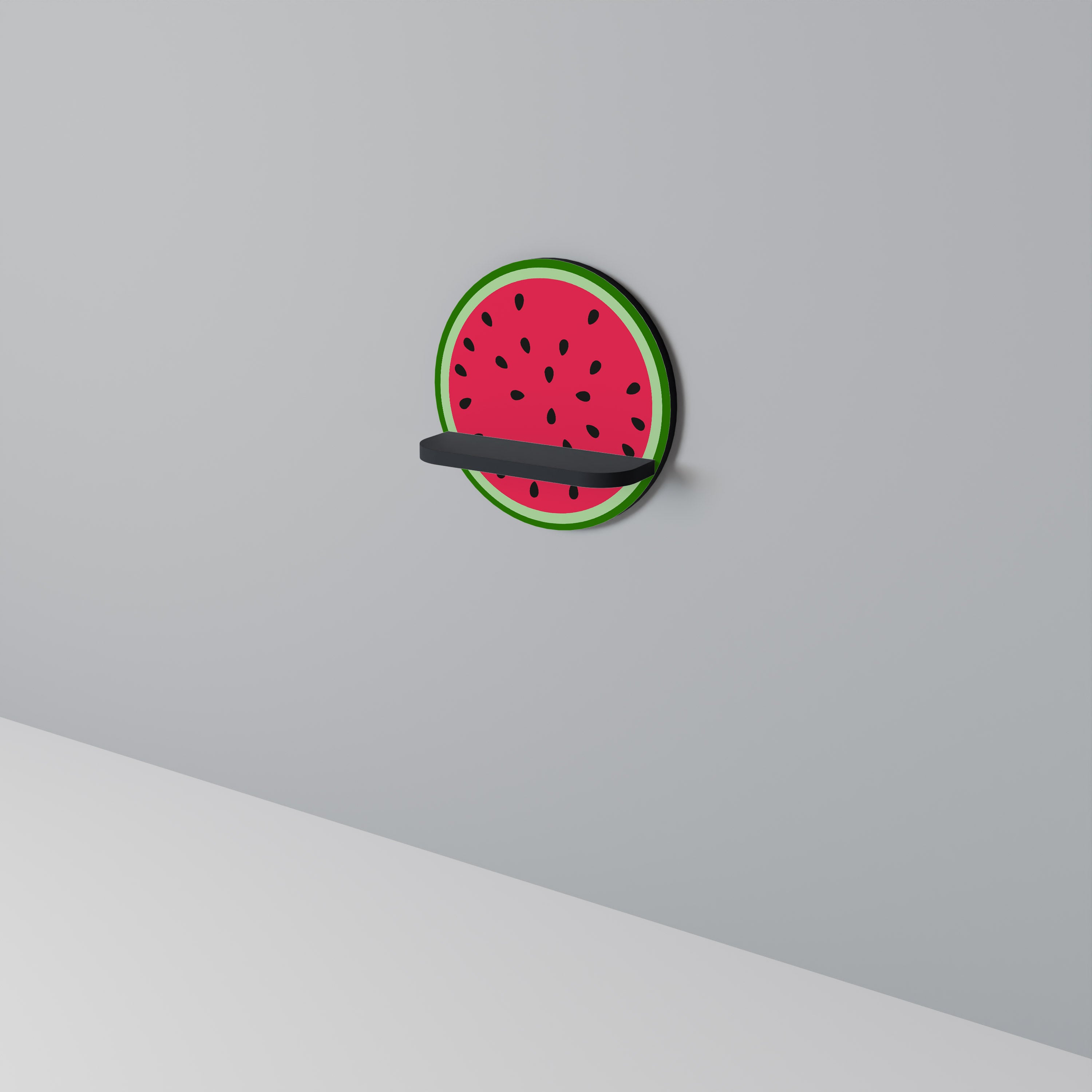 MATURE WATERMELON Półka okrągła Czarna
