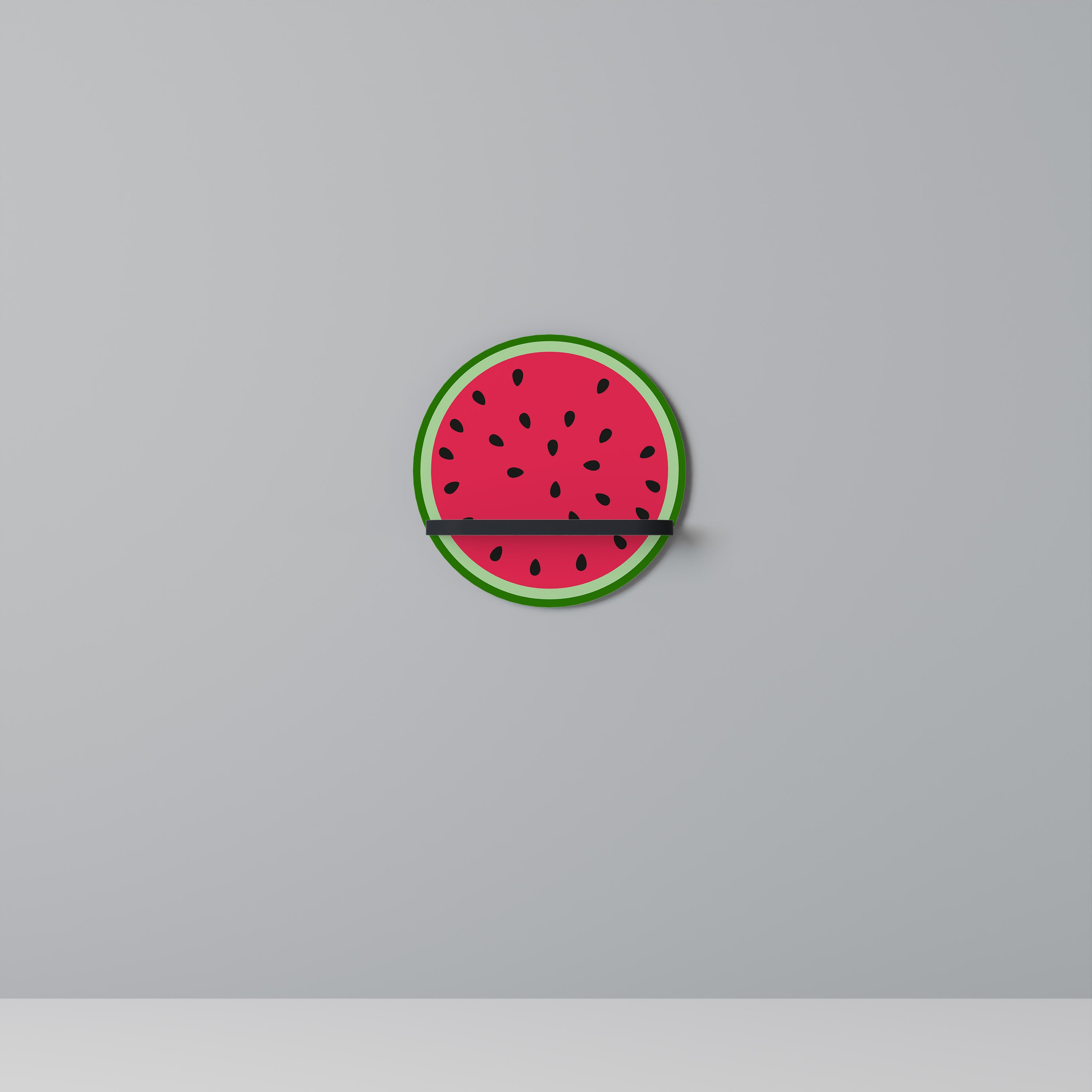 MATURE WATERMELON Półka okrągła Czarna