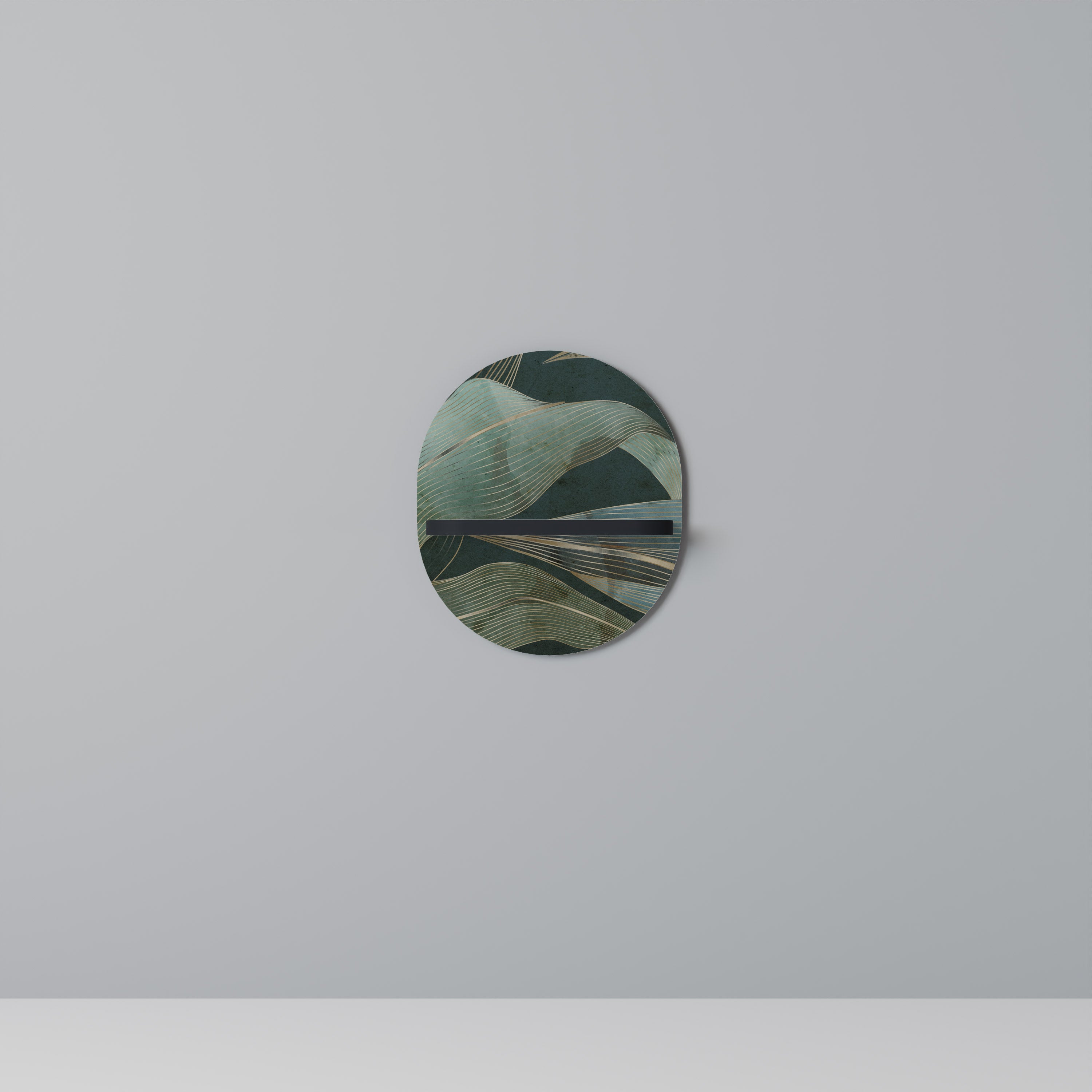 ROYAL GREEN Półka owalna Czarna