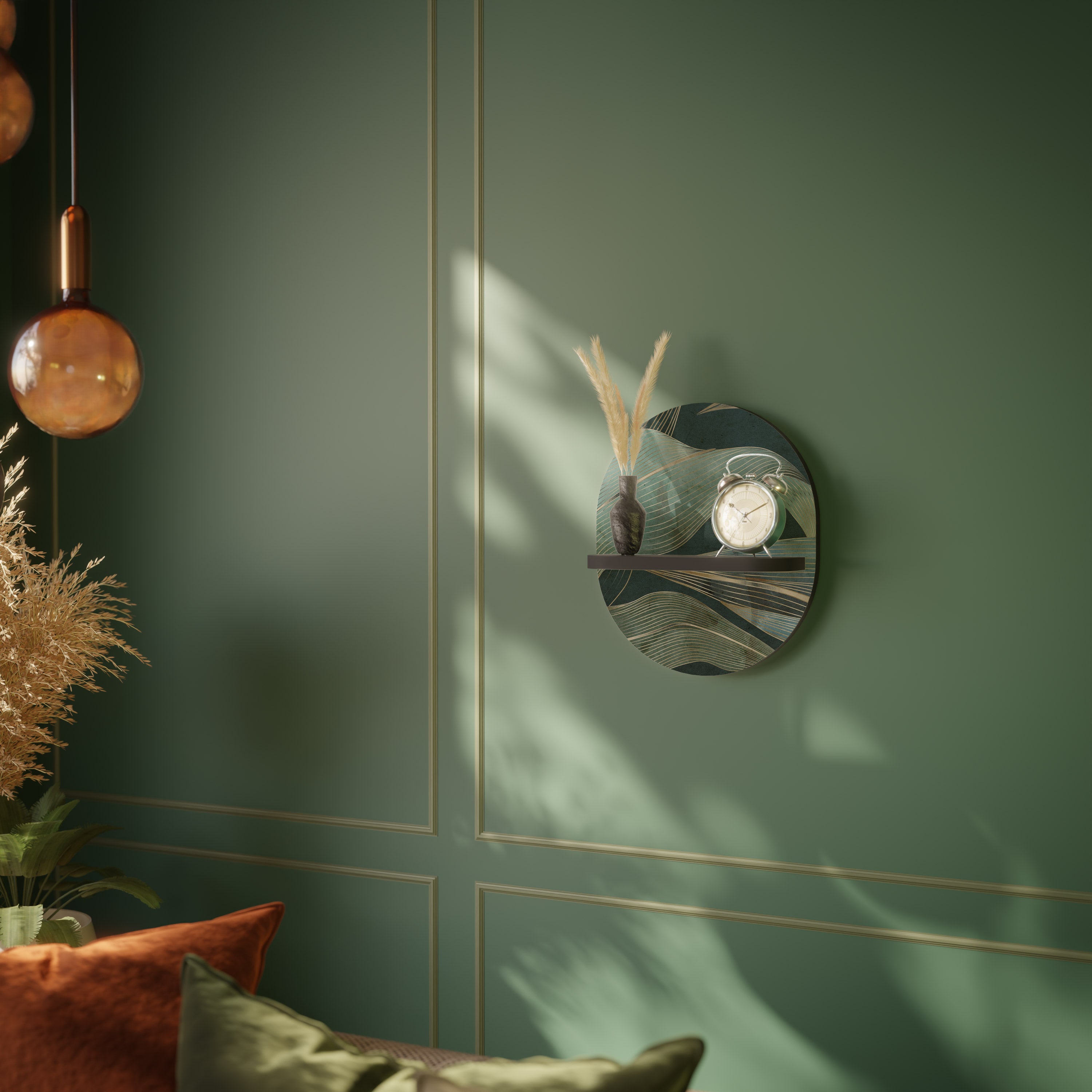 ROYAL GREEN Półka owalna Czarna