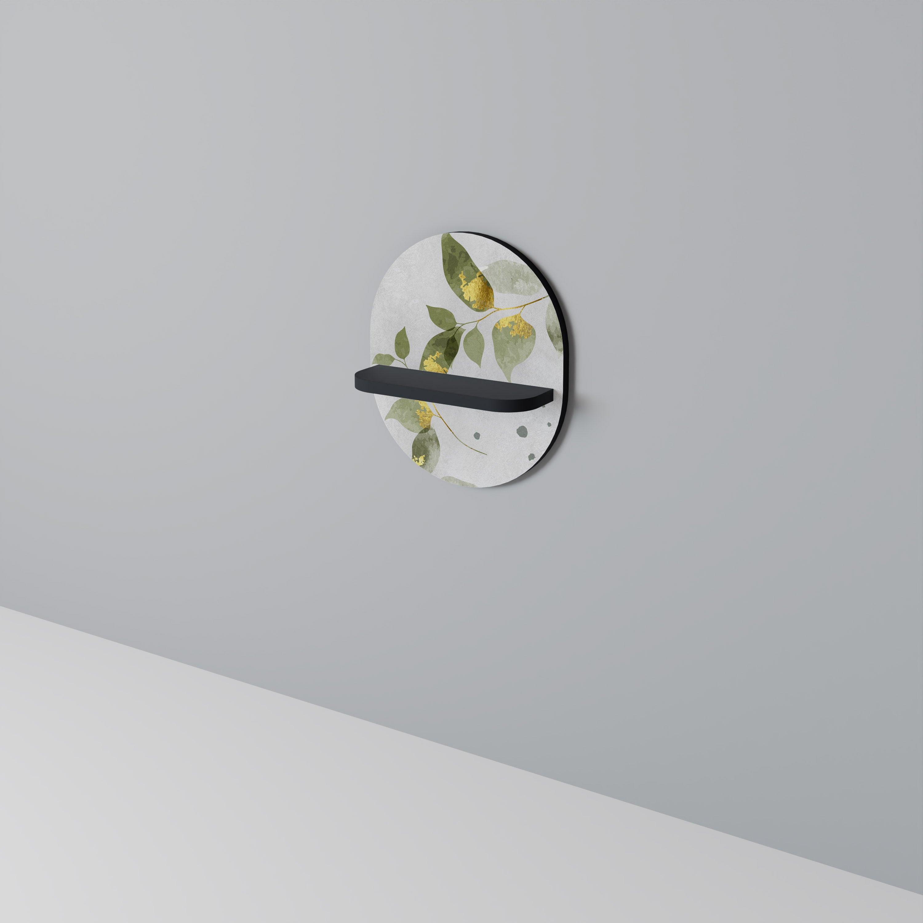 ELEGANT BOTANICS Półka owalna Czarna