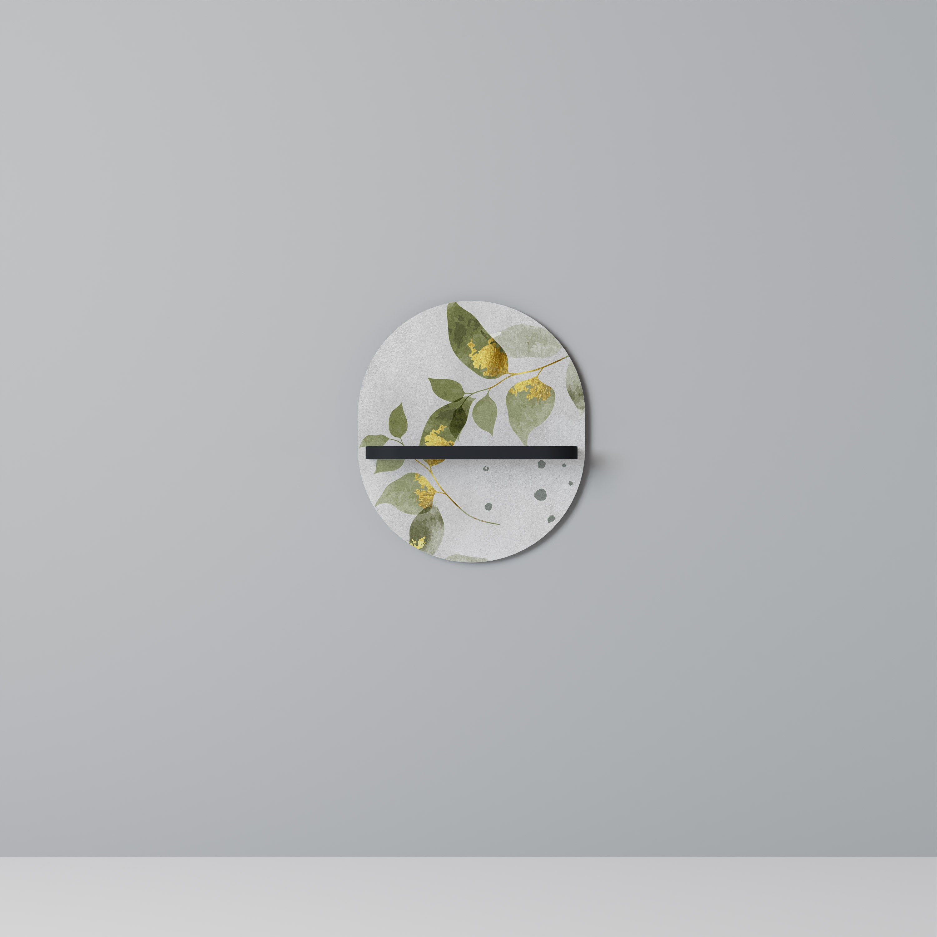 ELEGANT BOTANICS Półka owalna Czarna