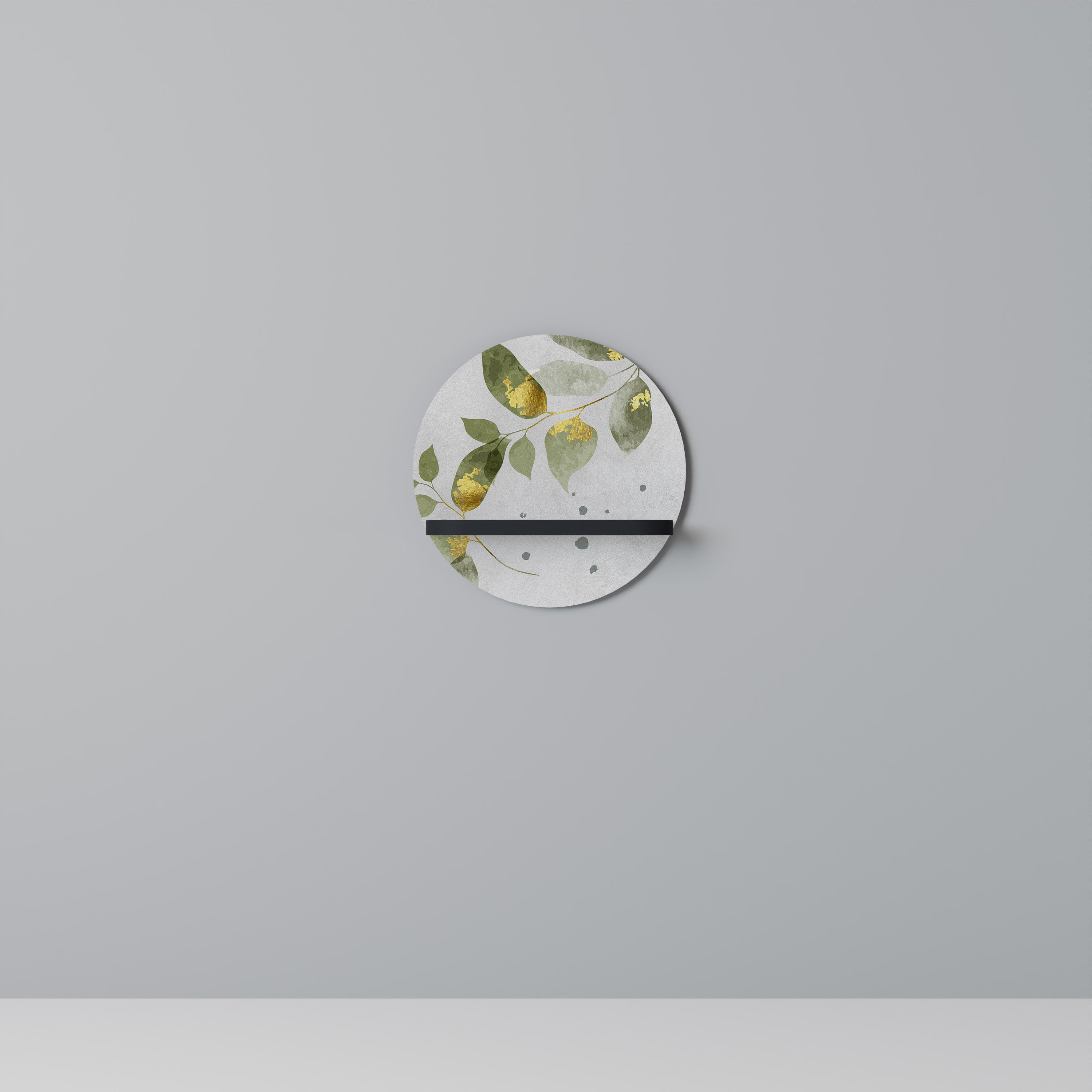 ELEGANT BOTANICS Półka okrągła Czarna