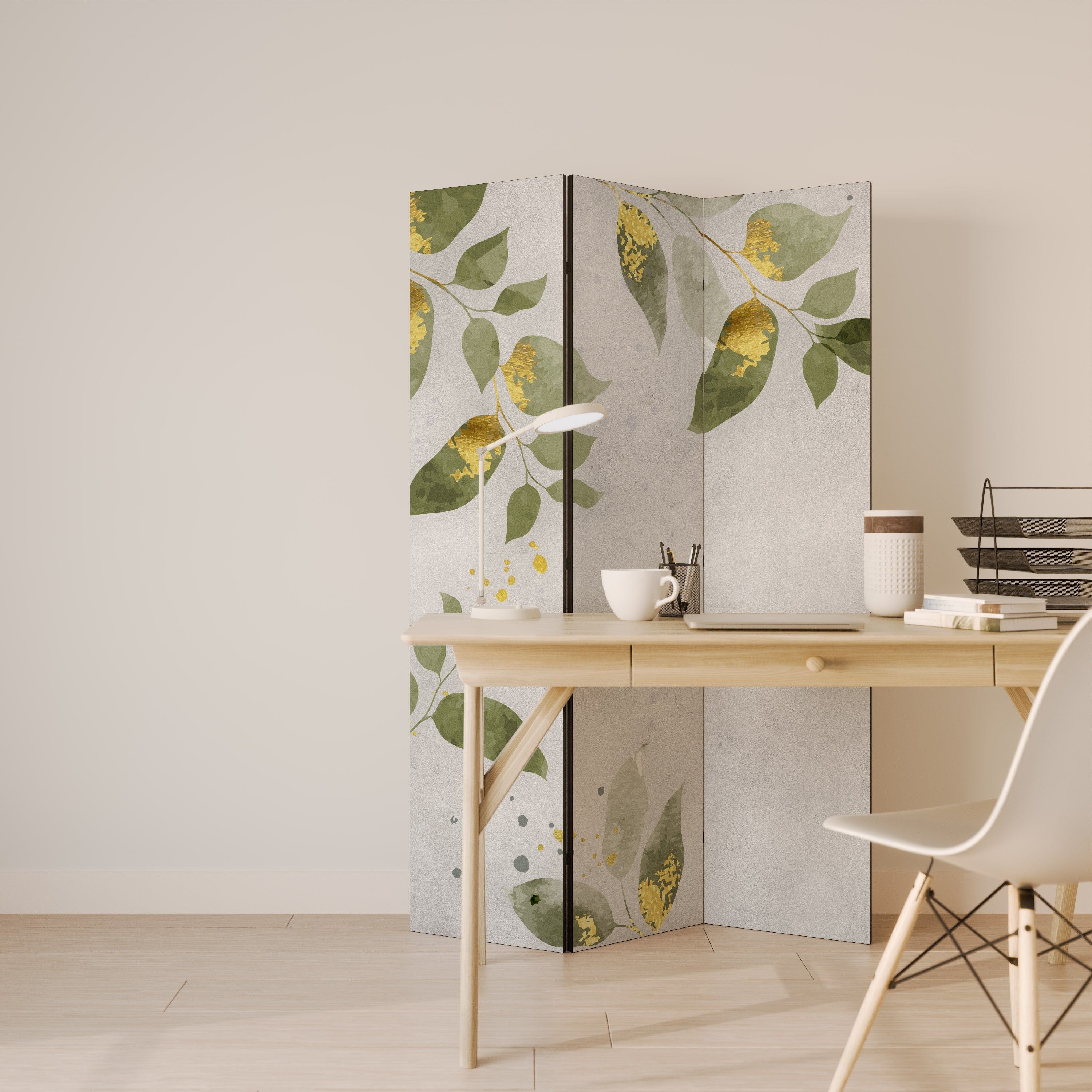 ELEGANT BOTANICS Dekoracyjny parawan 3-skrzydłowy