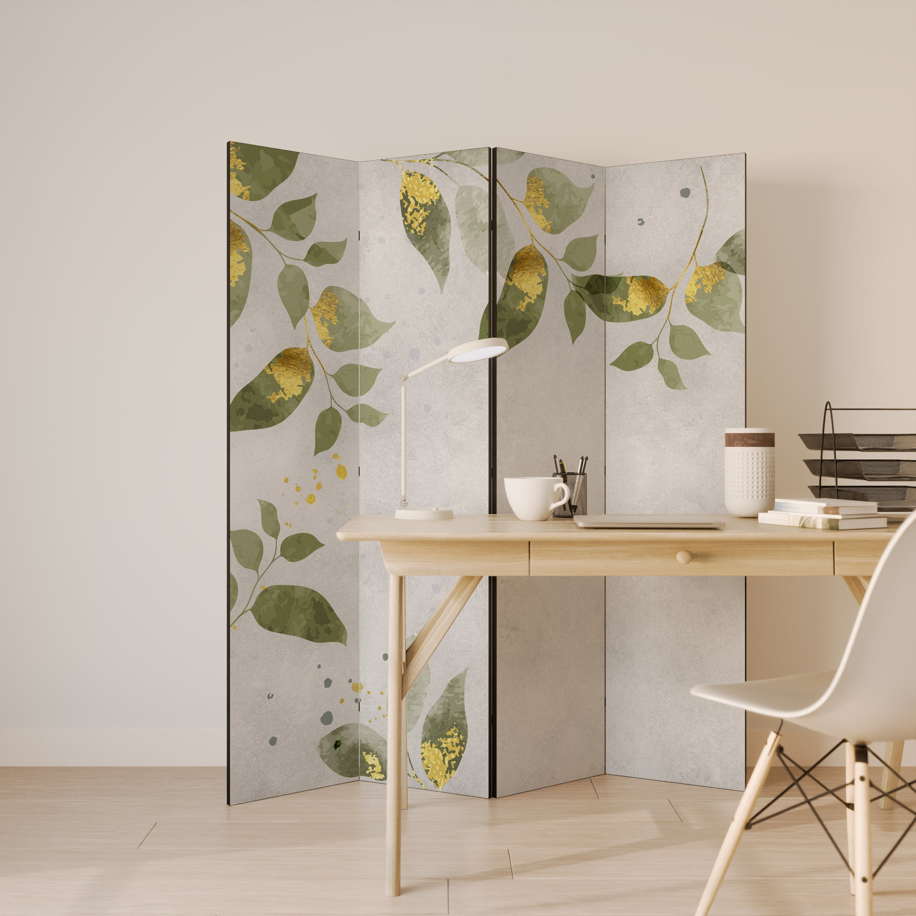 ELEGANT BOTANICS Dekoracyjny parawan 4-skrzydłowy