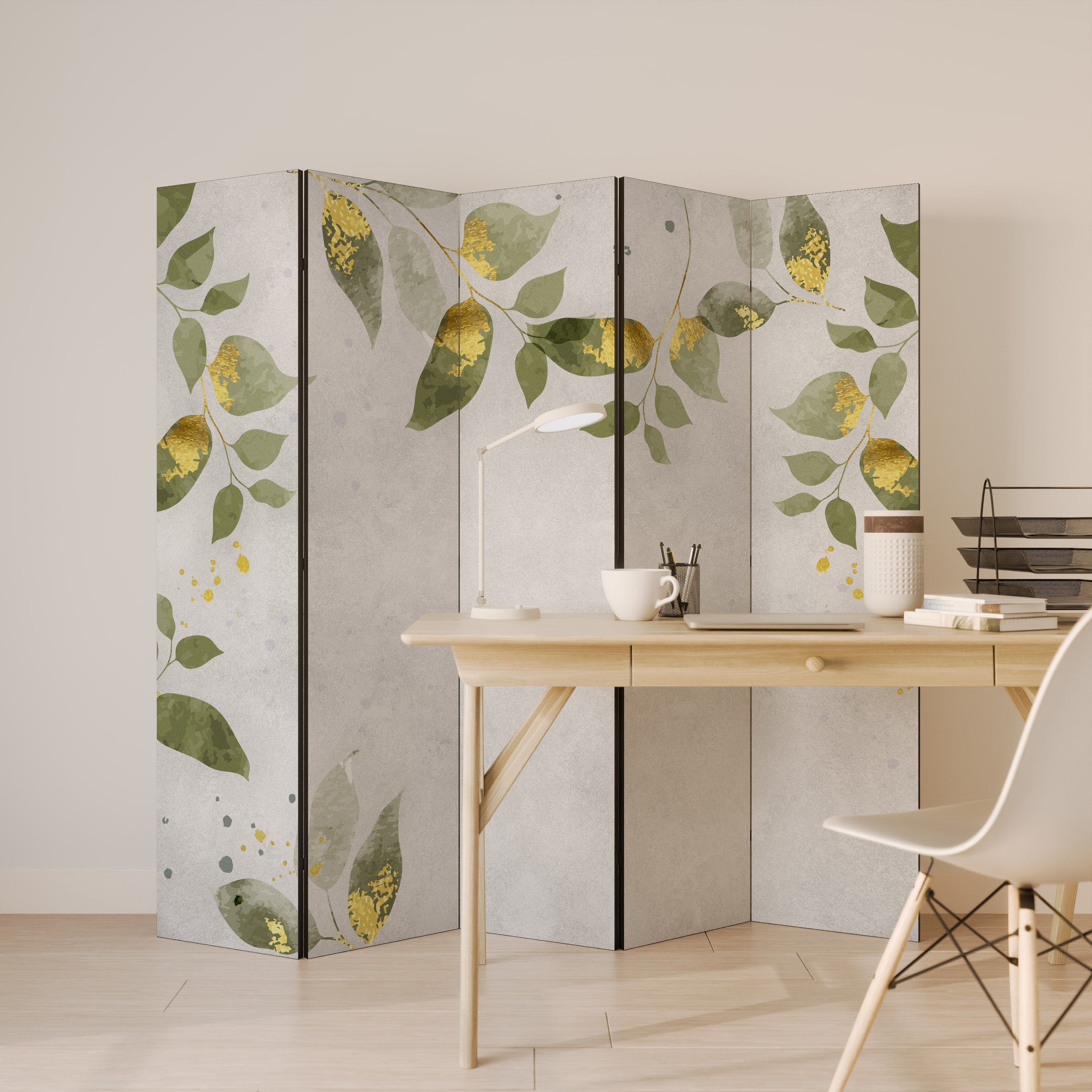 ELEGANT BOTANICS Dekoracyjny parawan 5-skrzydłowy