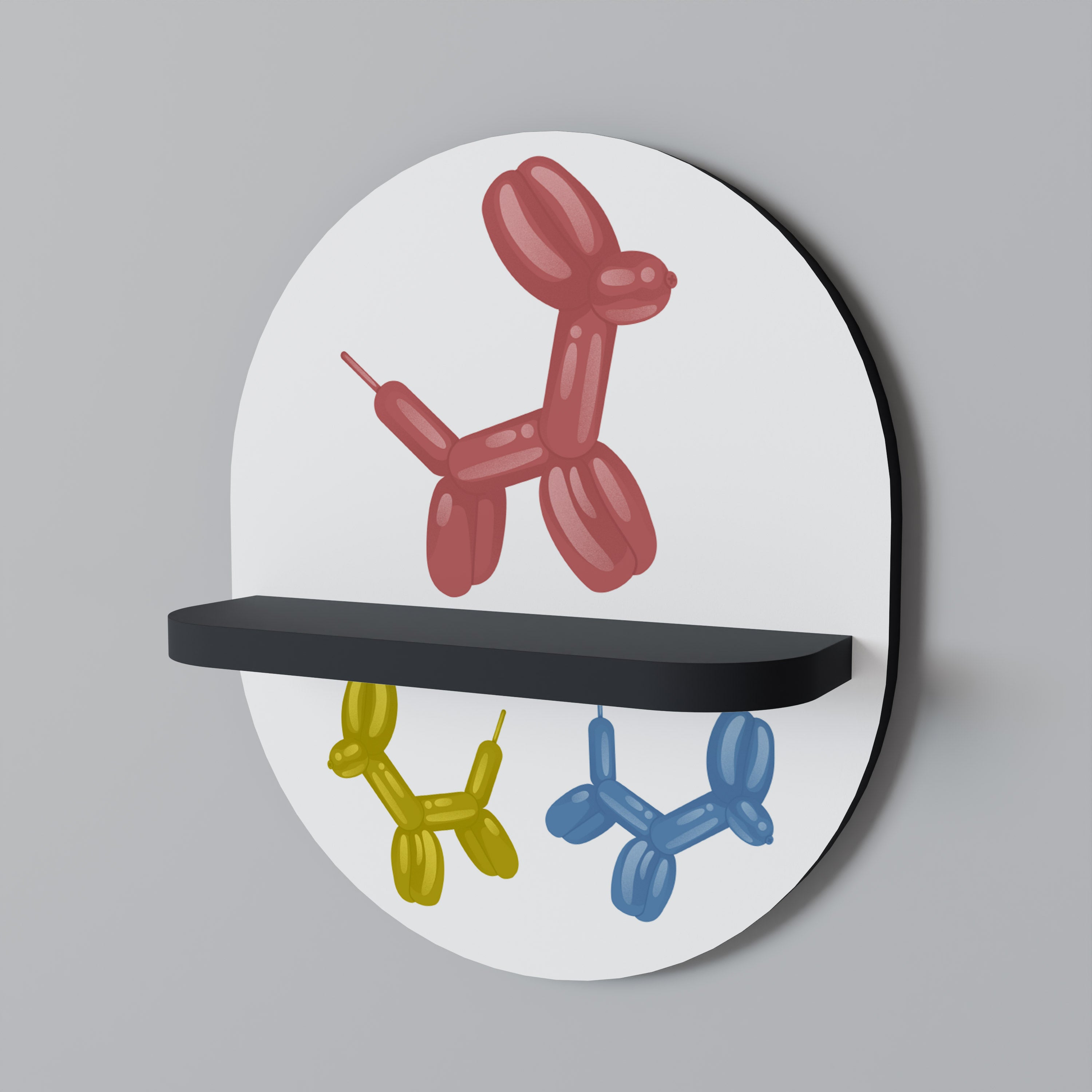 CHILDHOOD MEMORY Półka owalna Czarna