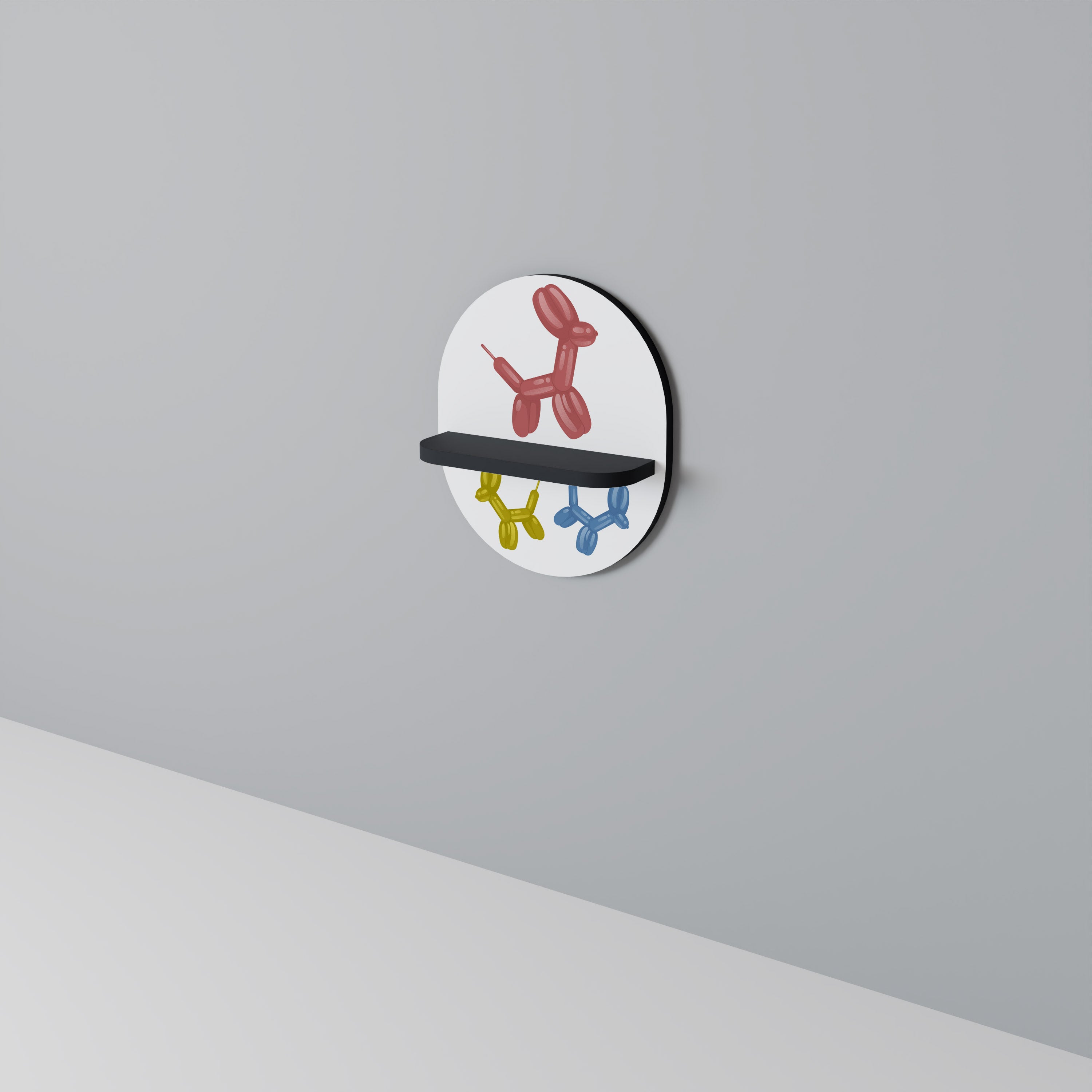 CHILDHOOD MEMORY Półka owalna Czarna