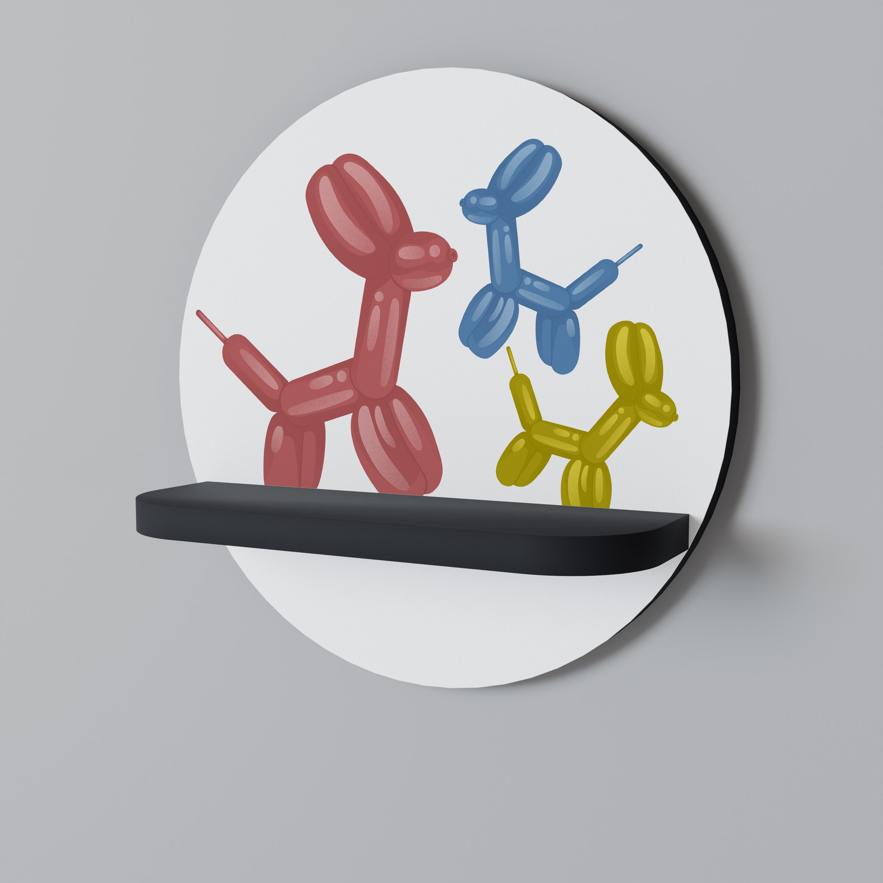 CHILDHOOD MEMORY Półka okrągła Czarna