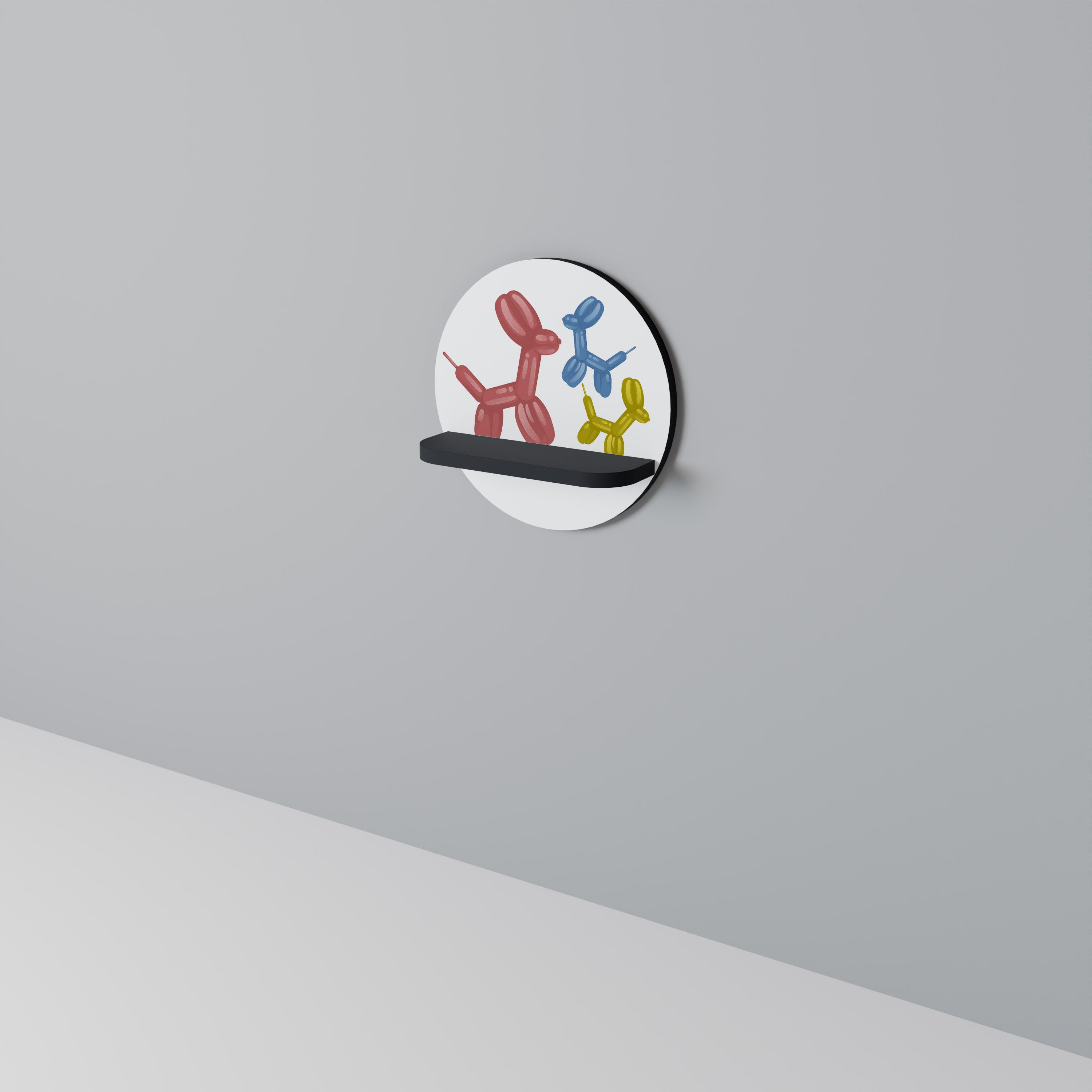 CHILDHOOD MEMORY Półka okrągła Czarna