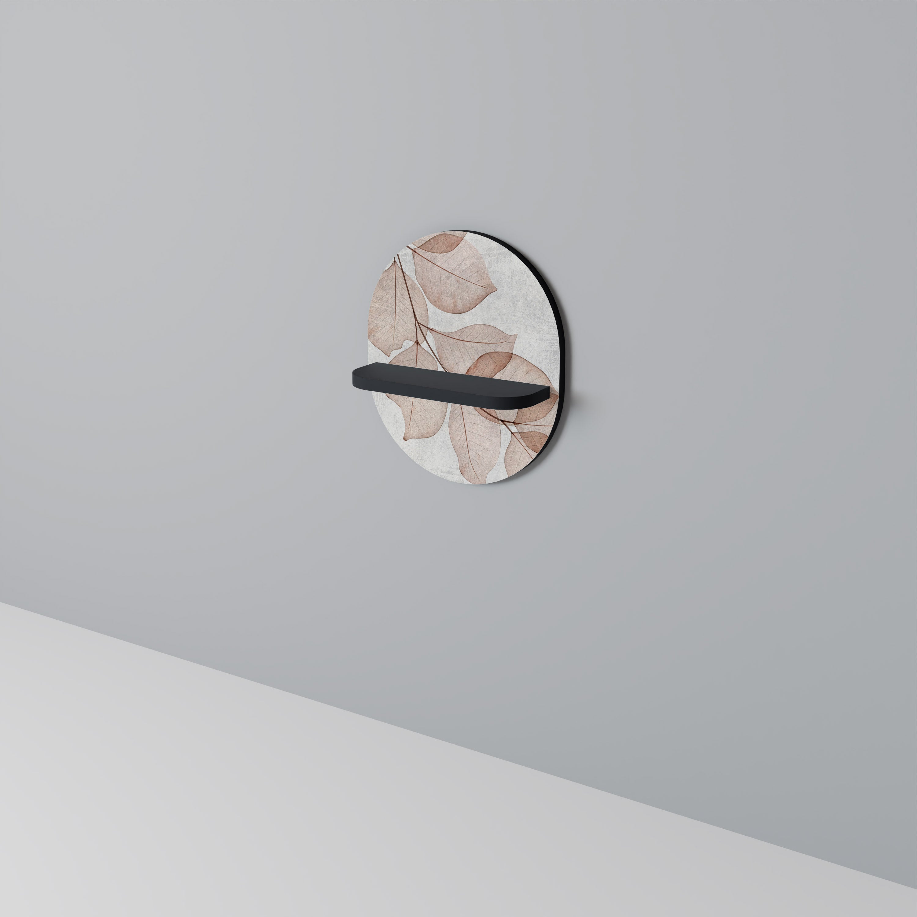 AUTUMN FRAGILITY Półka owalna Czarna