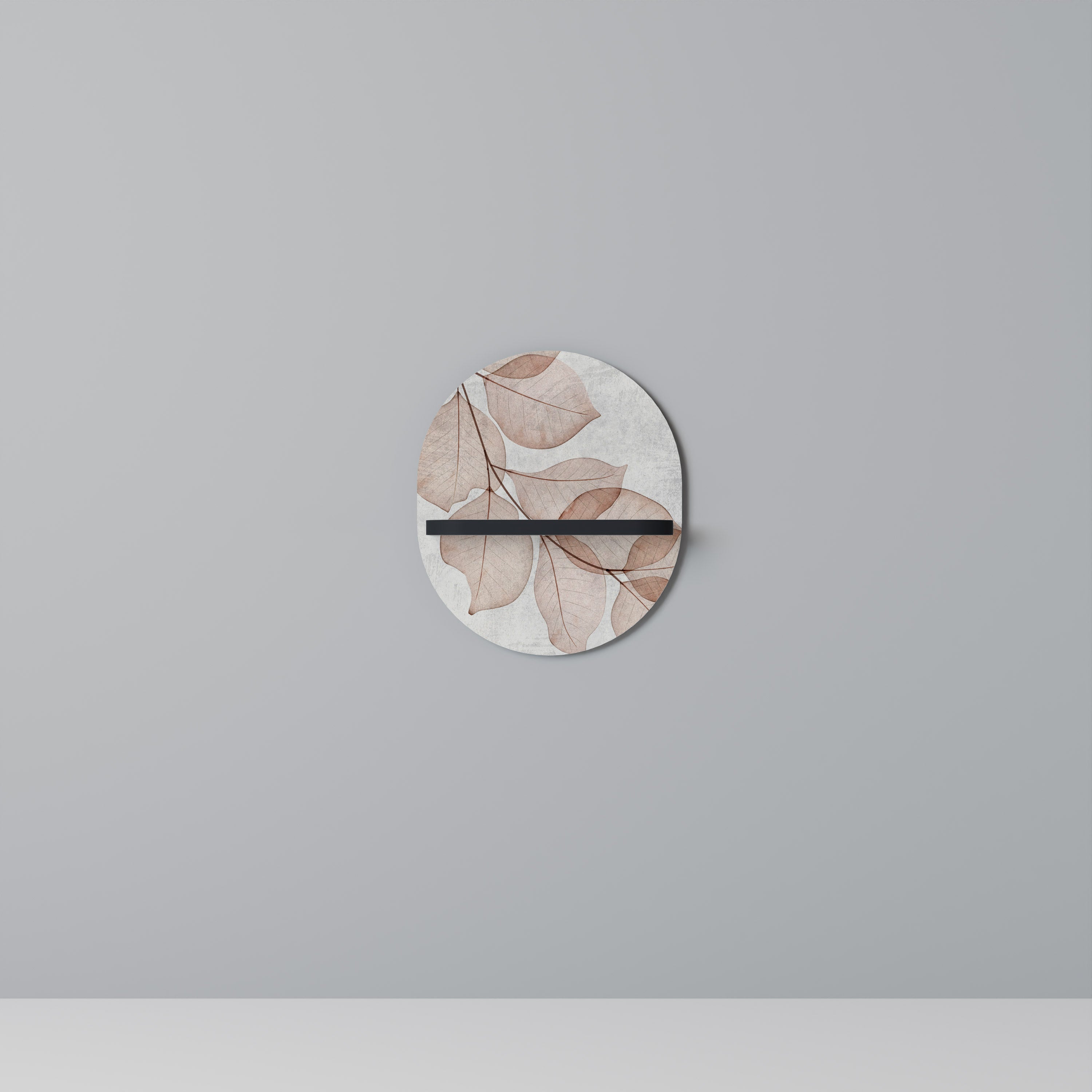 AUTUMN FRAGILITY Półka owalna Czarna