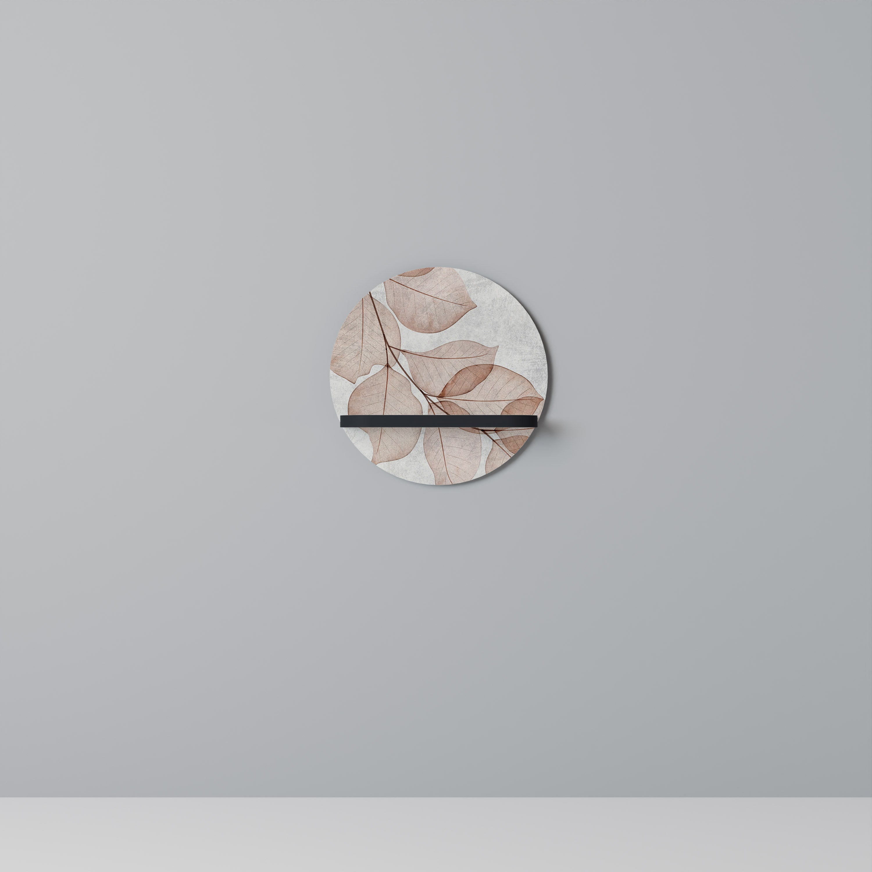 AUTUMN FRAGILITY Półka okrągła Czarna