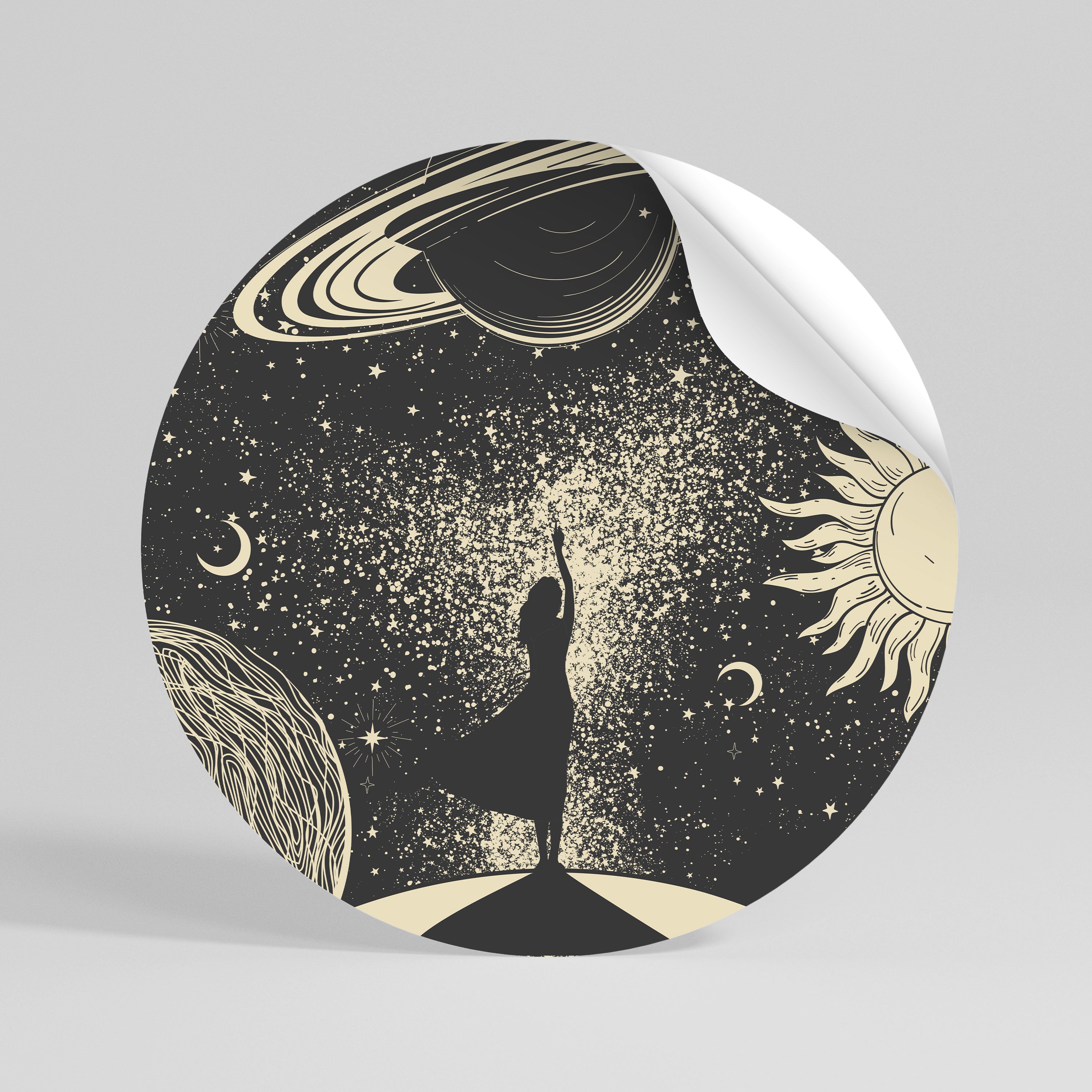 MYSTIC UNIVERSE Naklejka okrągła