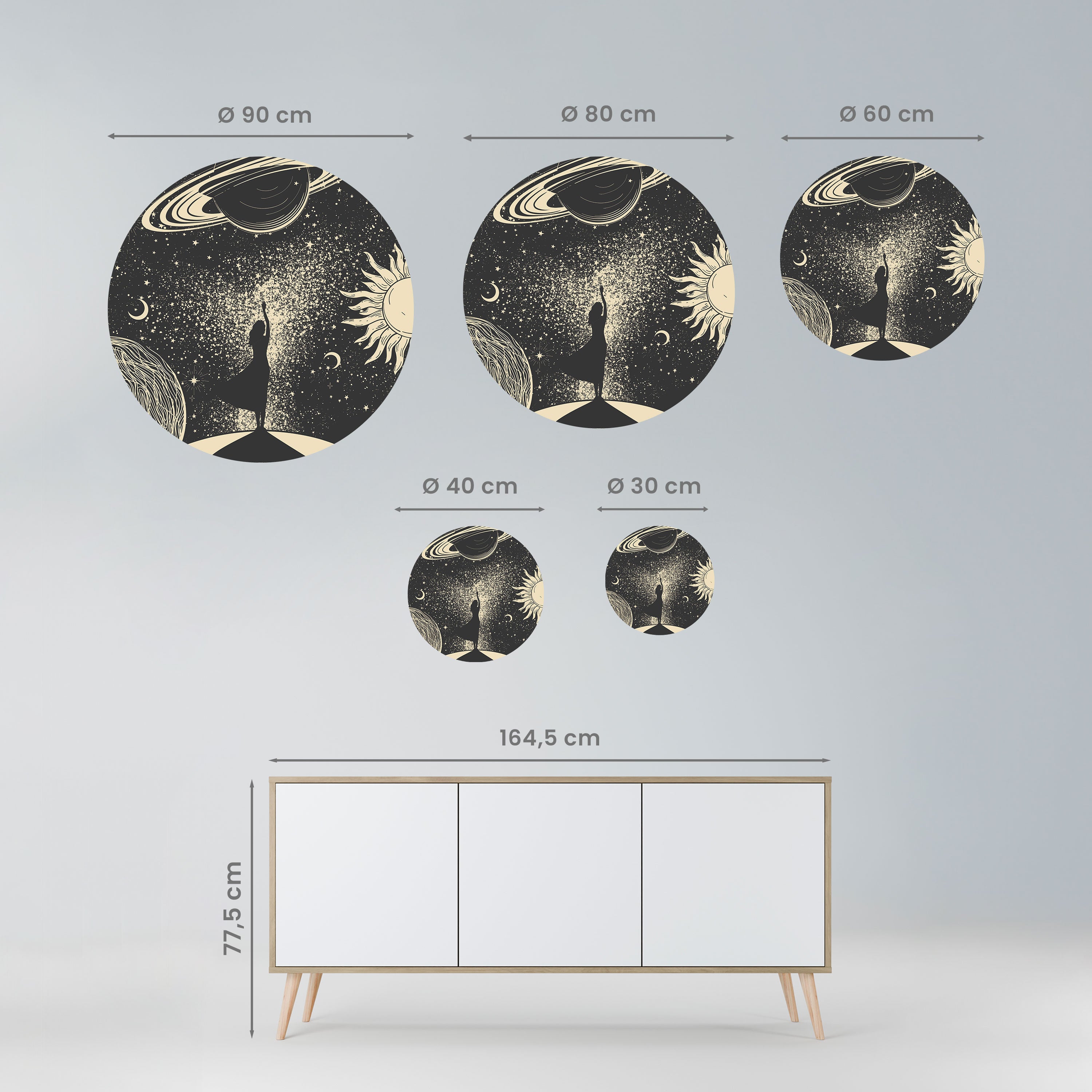 MYSTIC UNIVERSE Naklejka okrągła