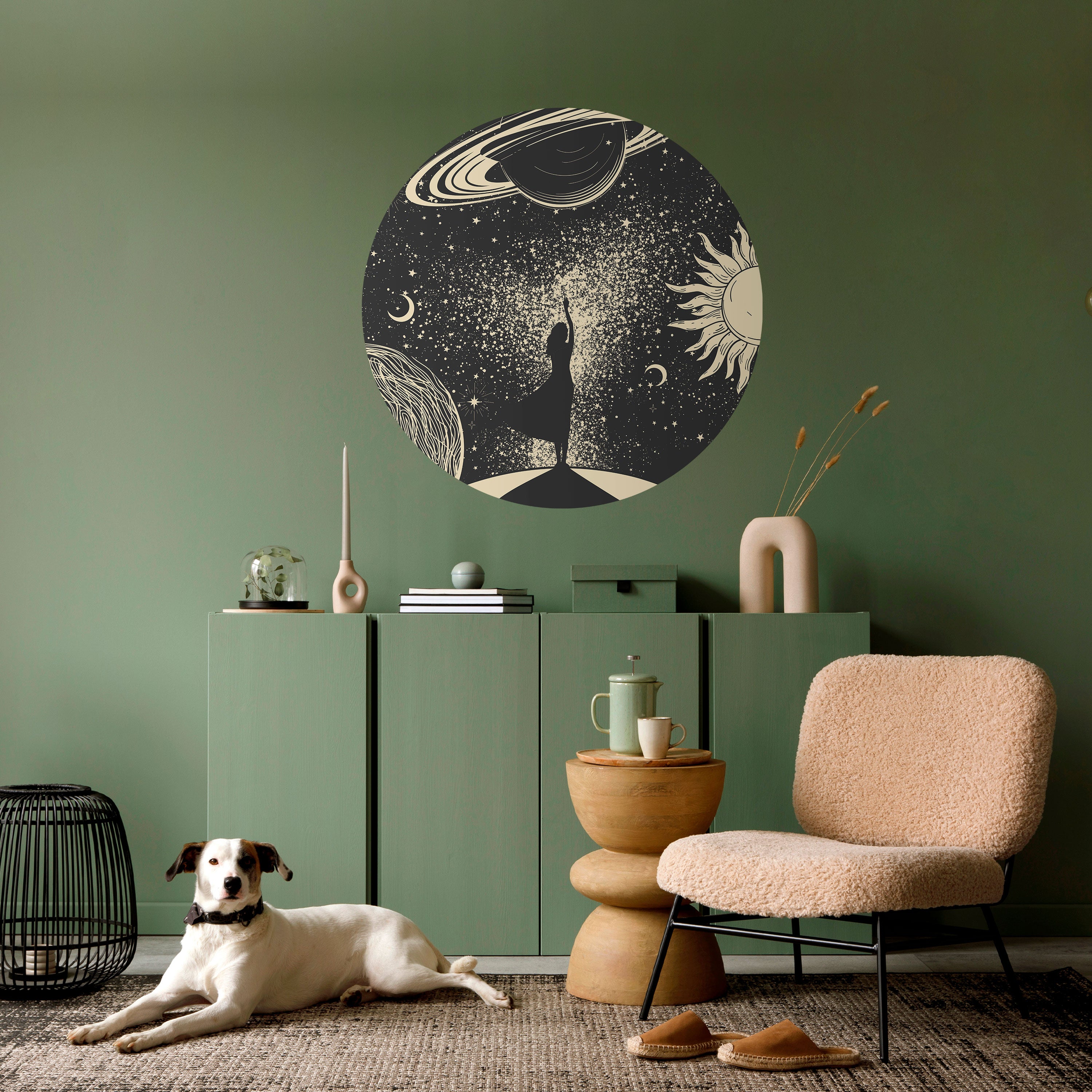 MYSTIC UNIVERSE Naklejka okrągła