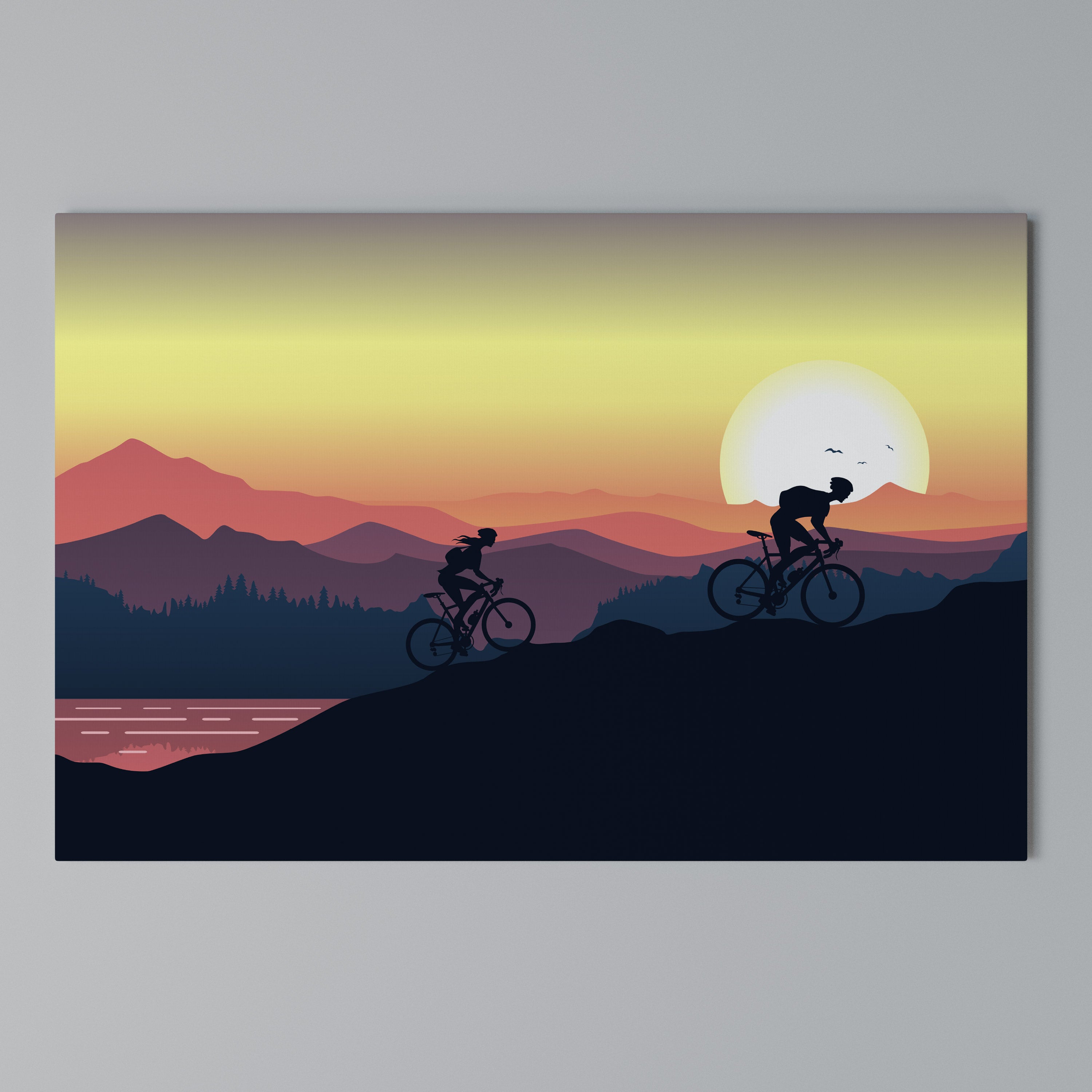 CYCLING HORIZON Poziomy obraz na płótnie