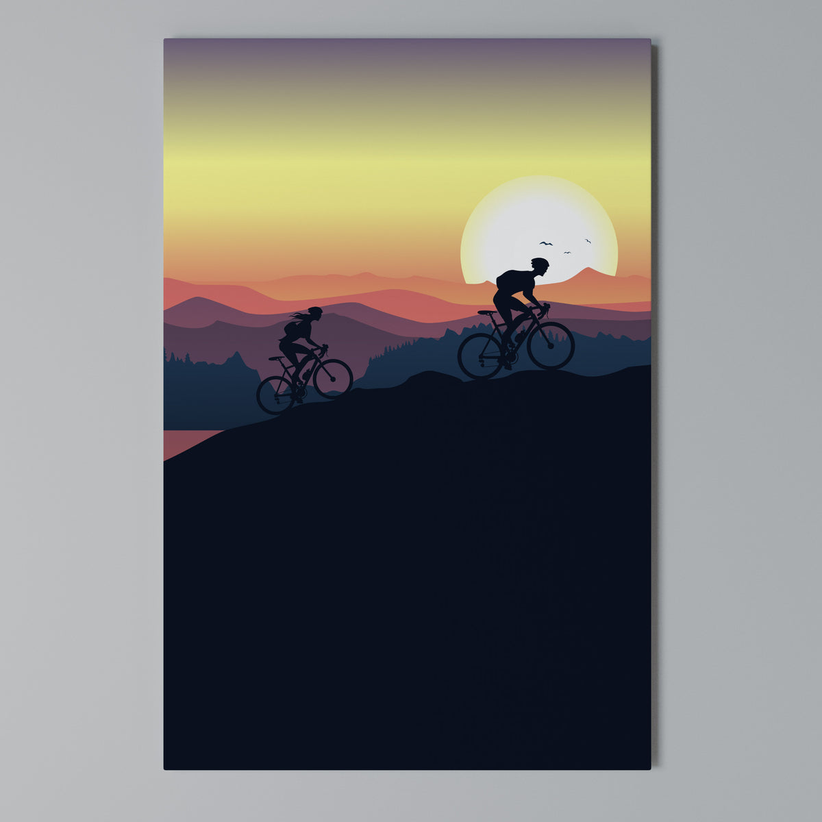 CYCLING HORIZON Pionowy obraz na płótnie