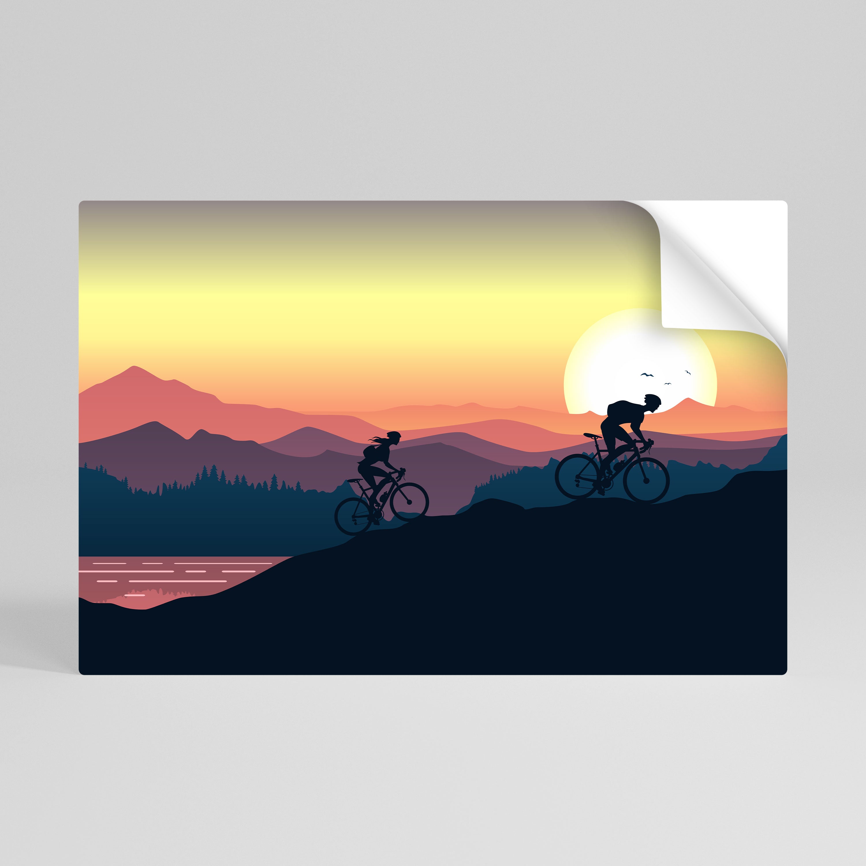 CYCLING HORIZON Naklejka/Plakat poziomy