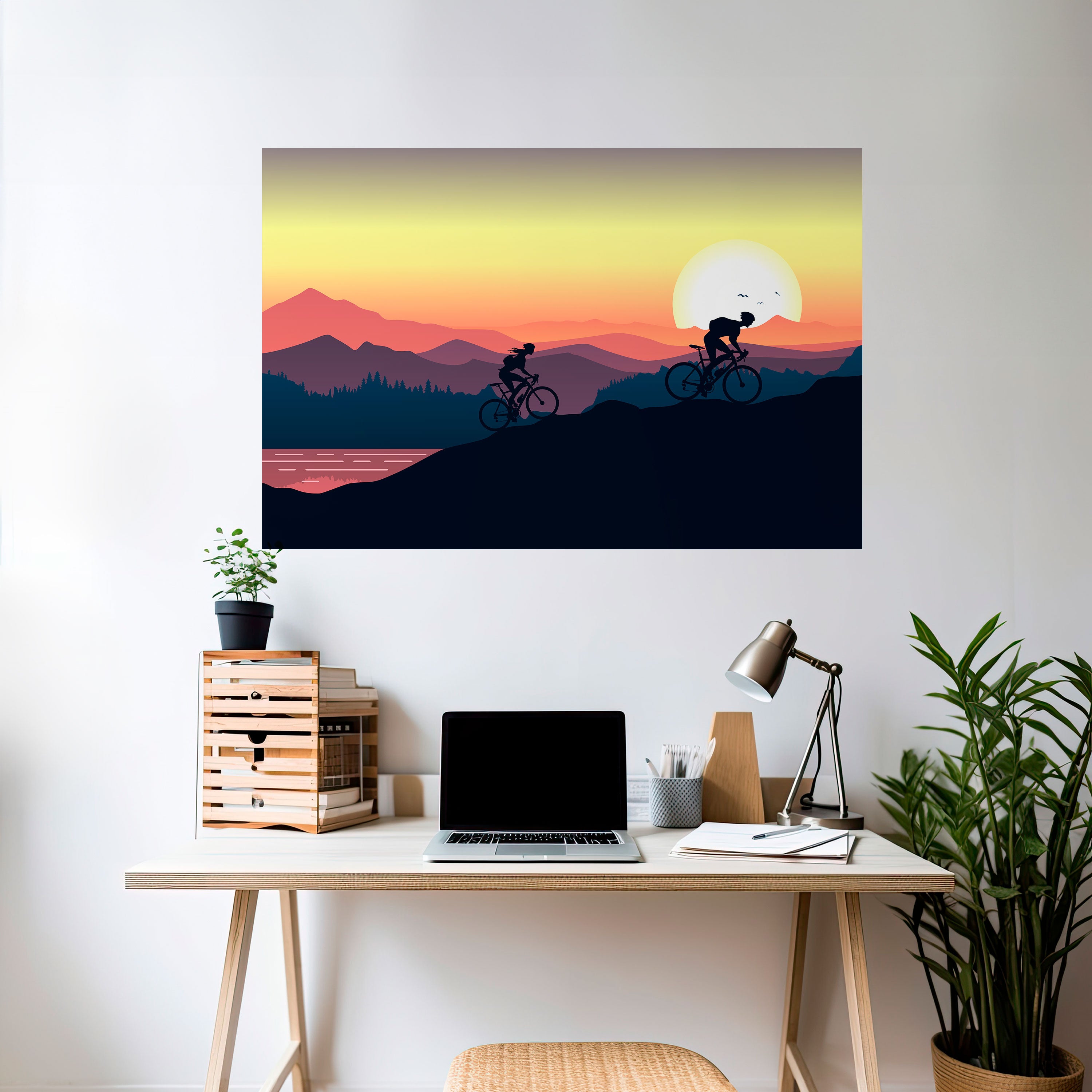 CYCLING HORIZON Naklejka/Plakat poziomy